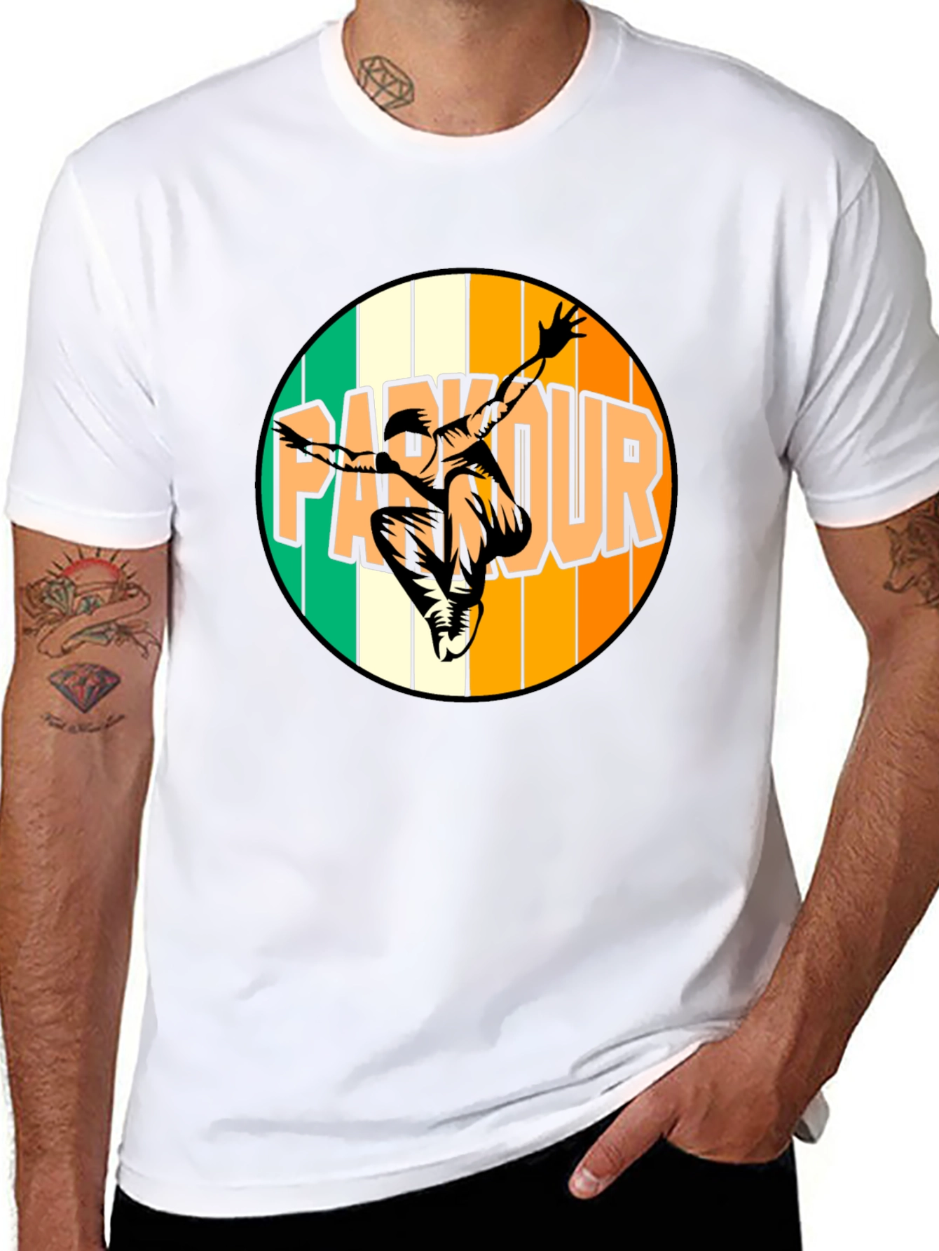 Parkour T-Shirt - Black Graphic Tee