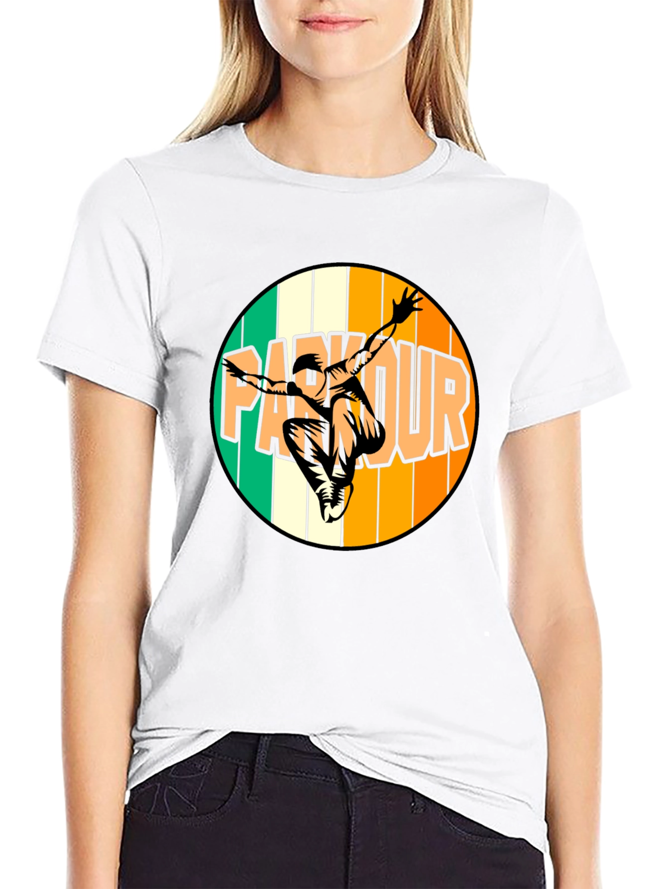 Parkour T-Shirt - Black Graphic Tee