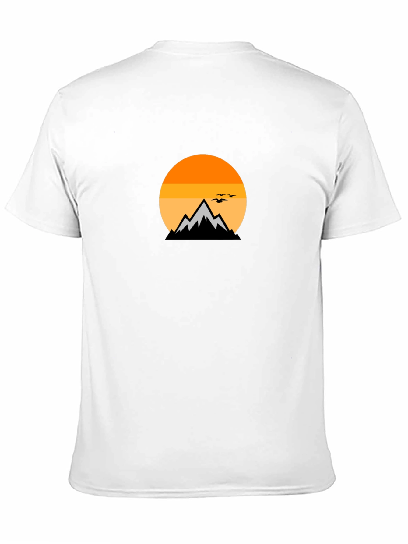 Mountain Sunset Graphic Tee - Black Cotton Comfort