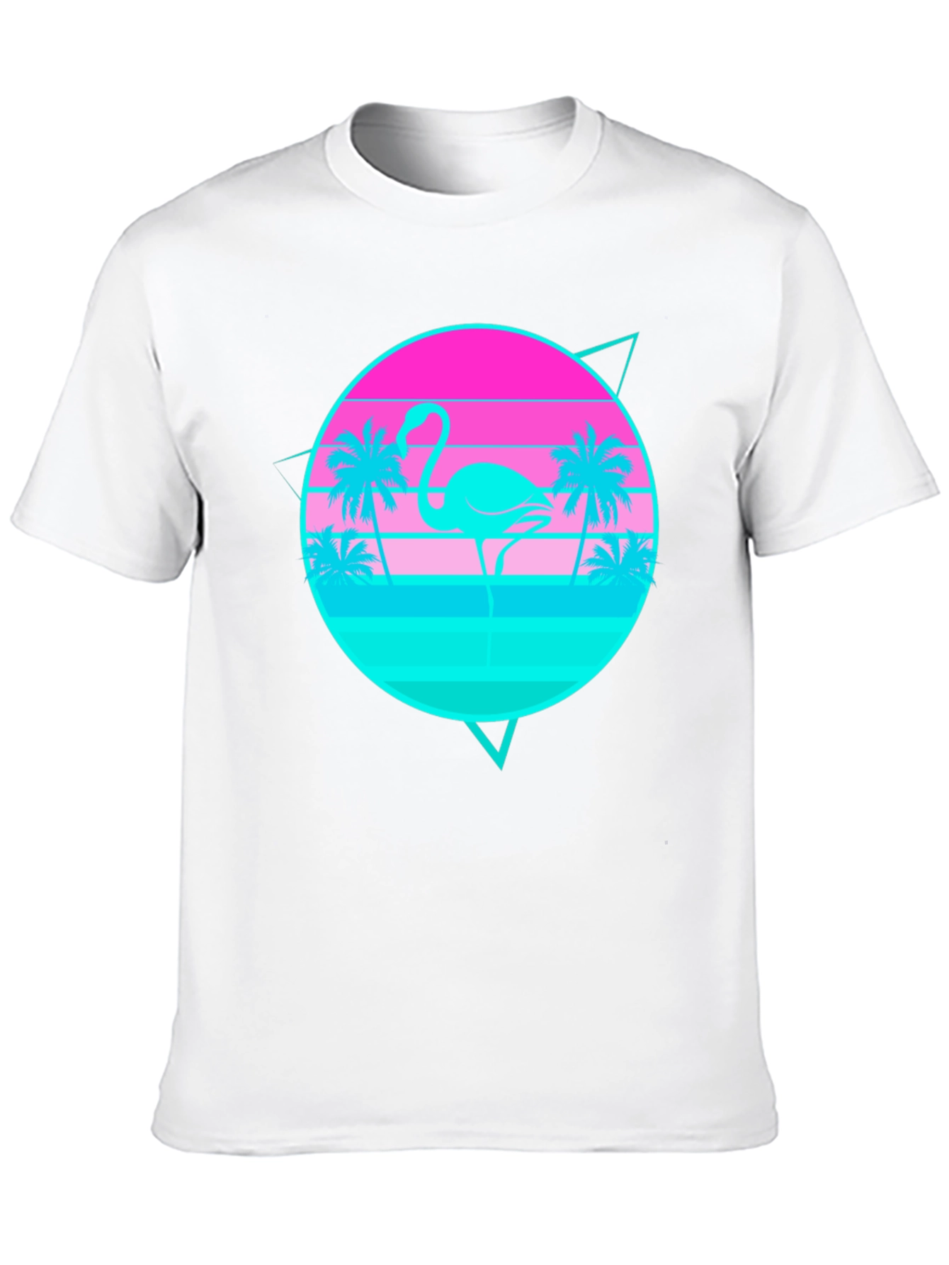 Retro Flamingo Sunset Graphic Tee