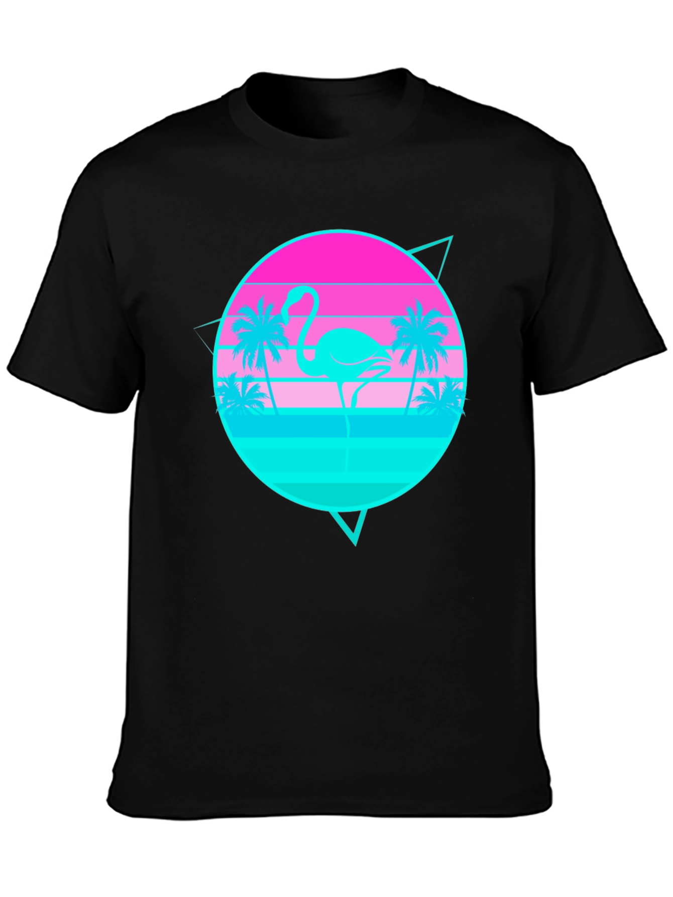 Retro Flamingo Sunset Graphic Tee