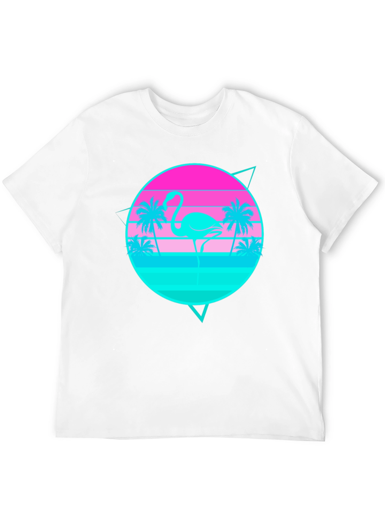 Retro Flamingo Sunset Graphic Tee
