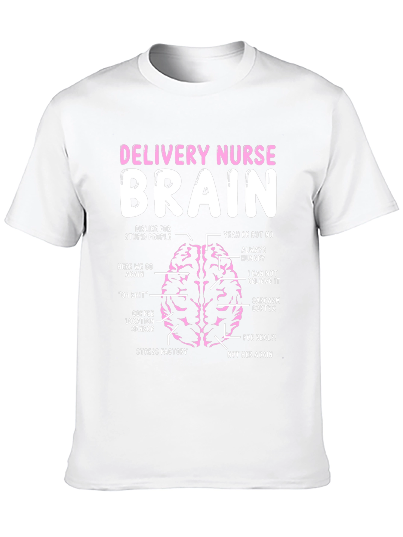 Delivery Nurse Brain Diagram T-Shirt