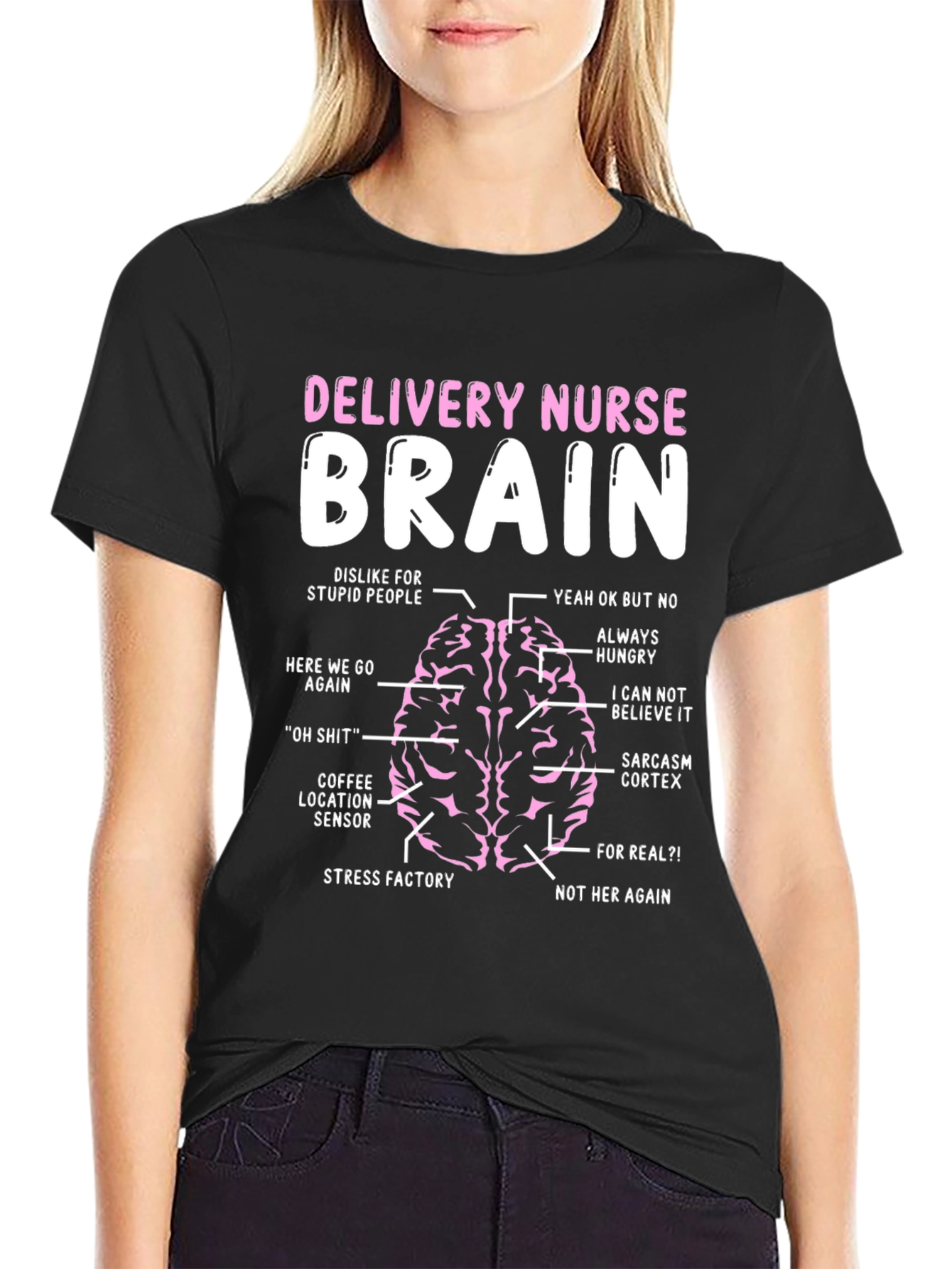 Delivery Nurse Brain Diagram T-Shirt