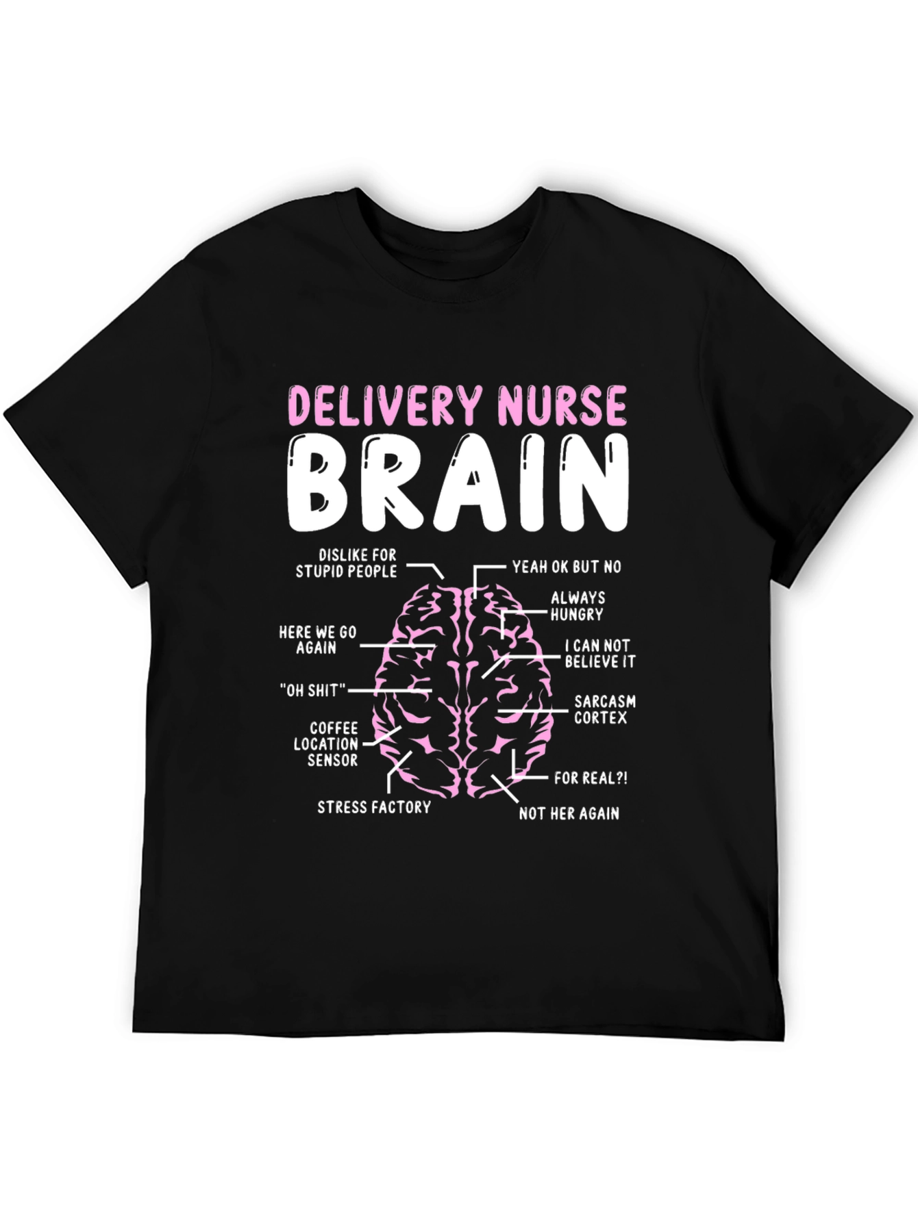 Delivery Nurse Brain Diagram T-Shirt