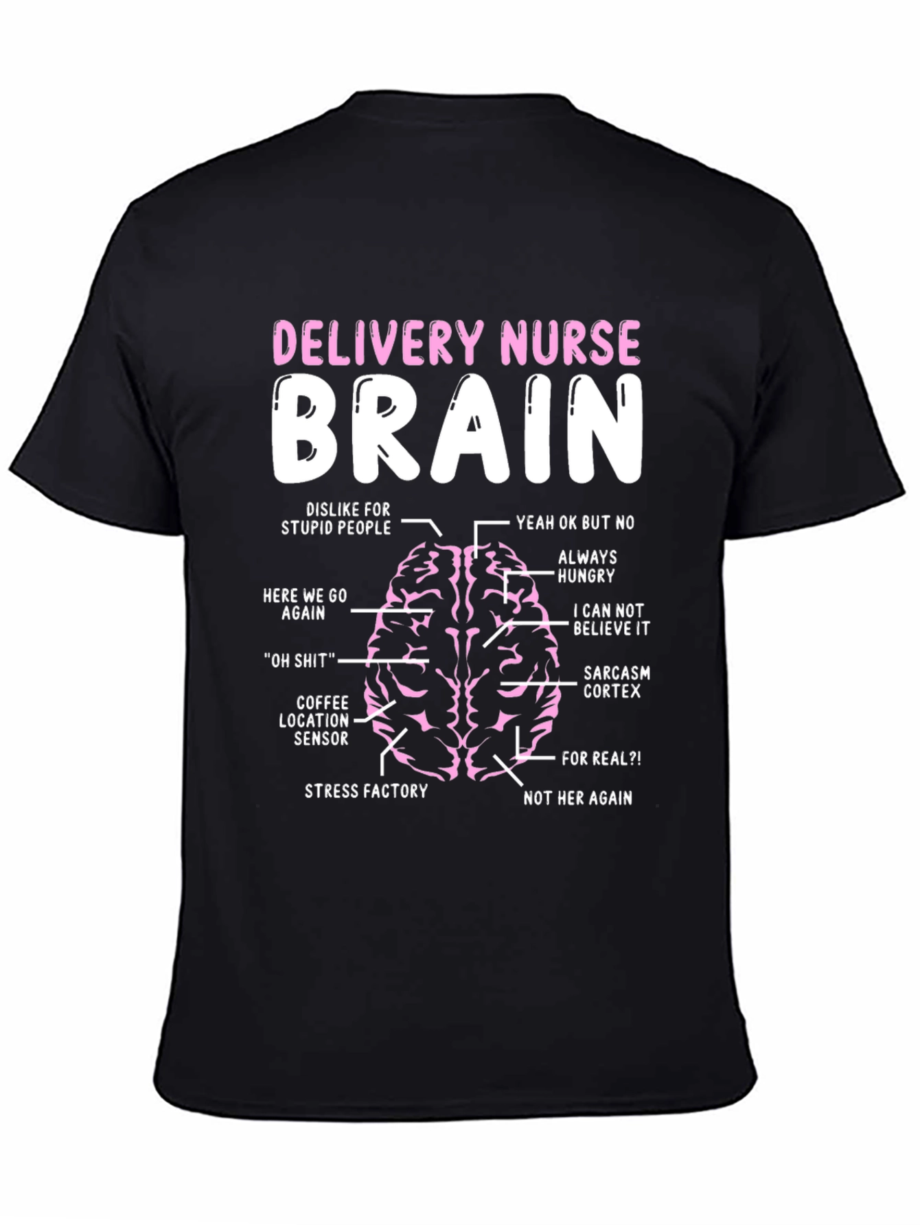 Delivery Nurse Brain Diagram T-Shirt