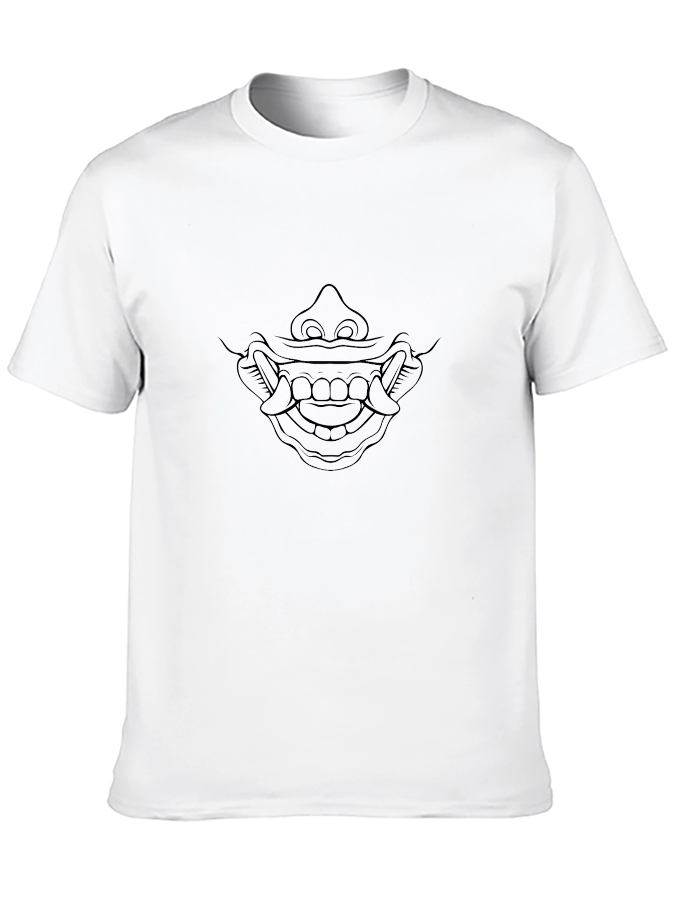 Samurai Oni Mask Graphic Tee - Mens Black T-Shirt