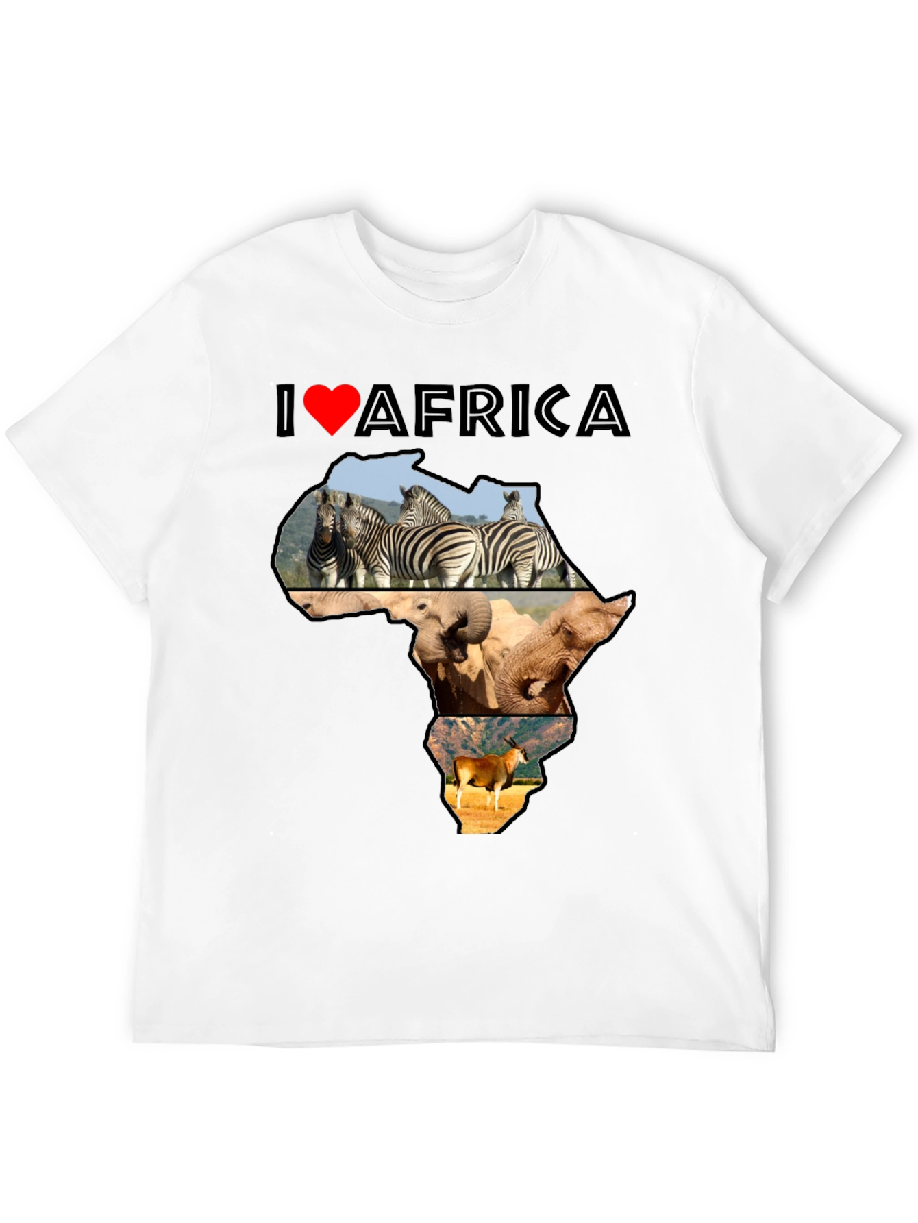 I Love Africa T-Shirt - Wildlife Continent Pride