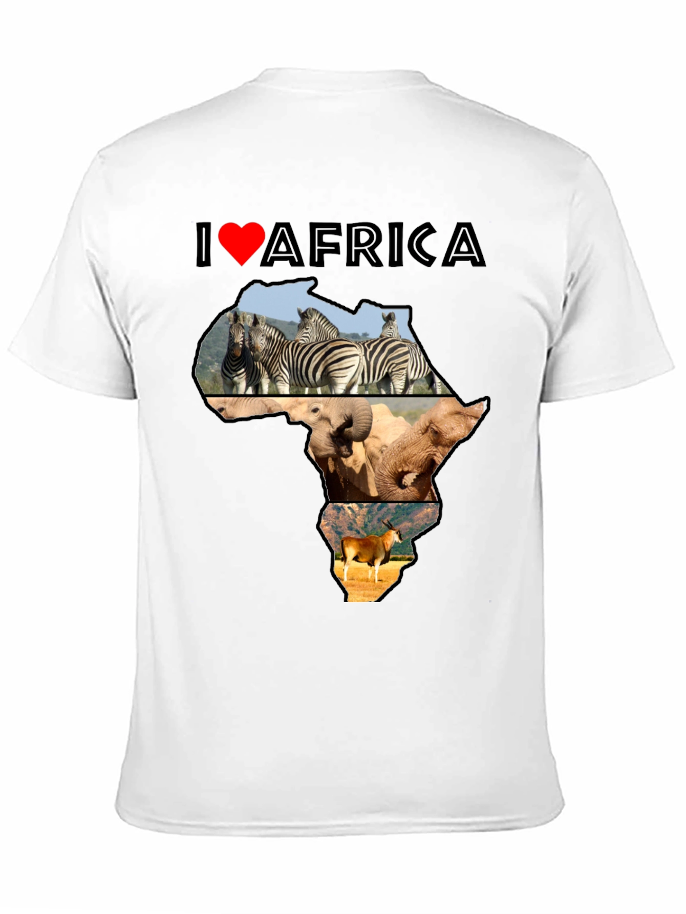 I Love Africa T-Shirt - Wildlife Continent Pride