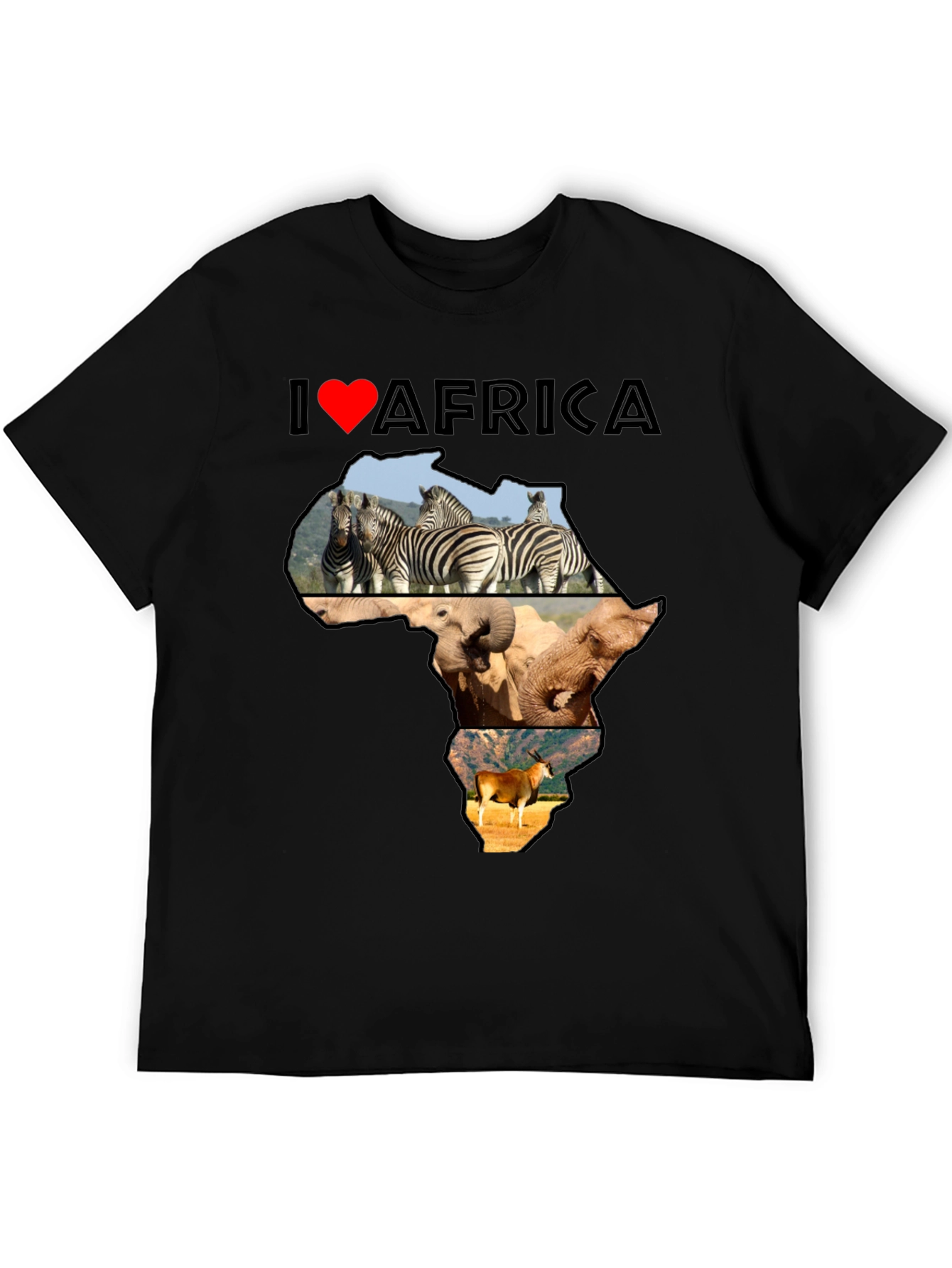 I Love Africa T-Shirt - Wildlife Continent Pride
