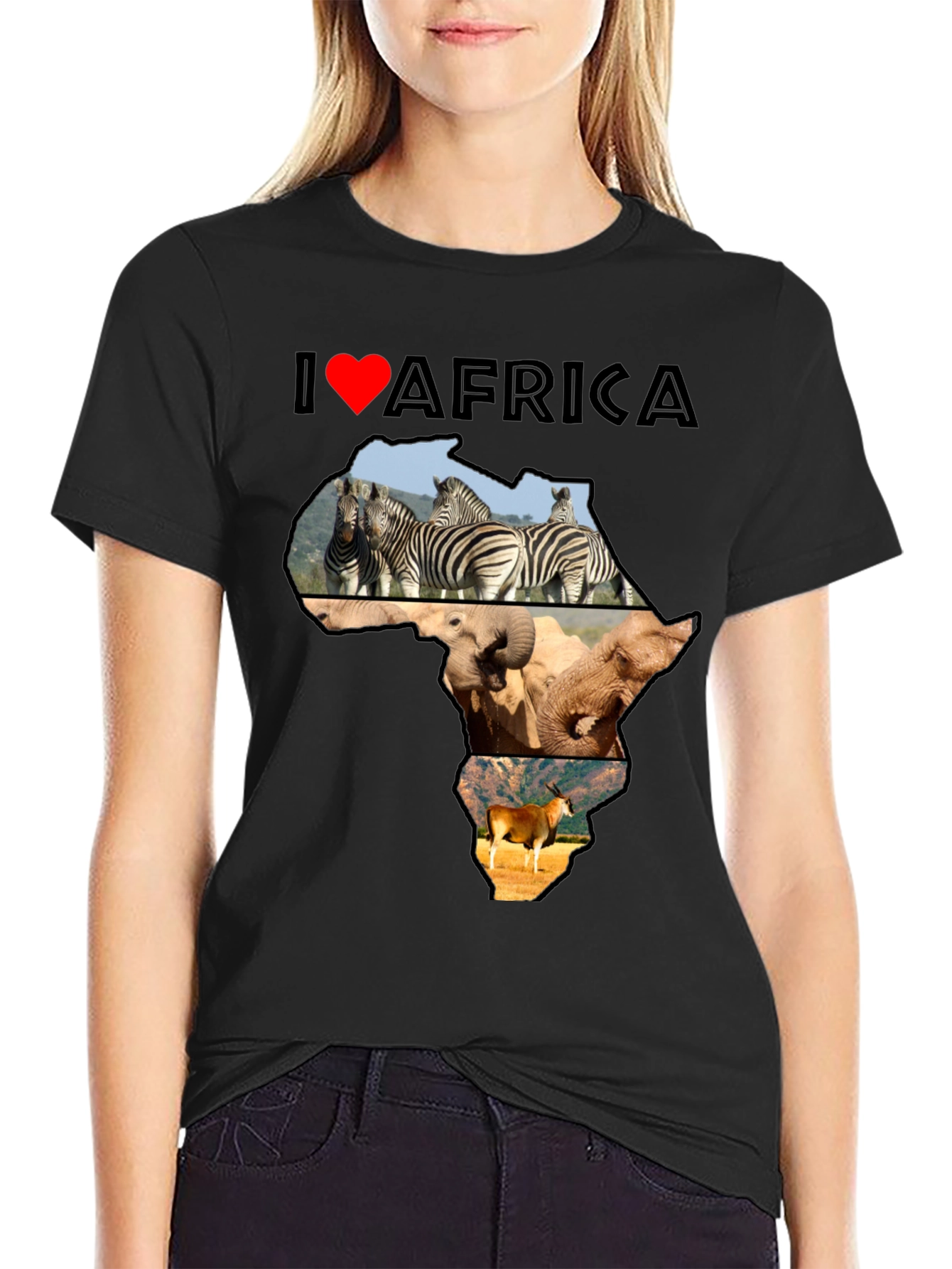 I Love Africa T-Shirt - Wildlife Continent Pride