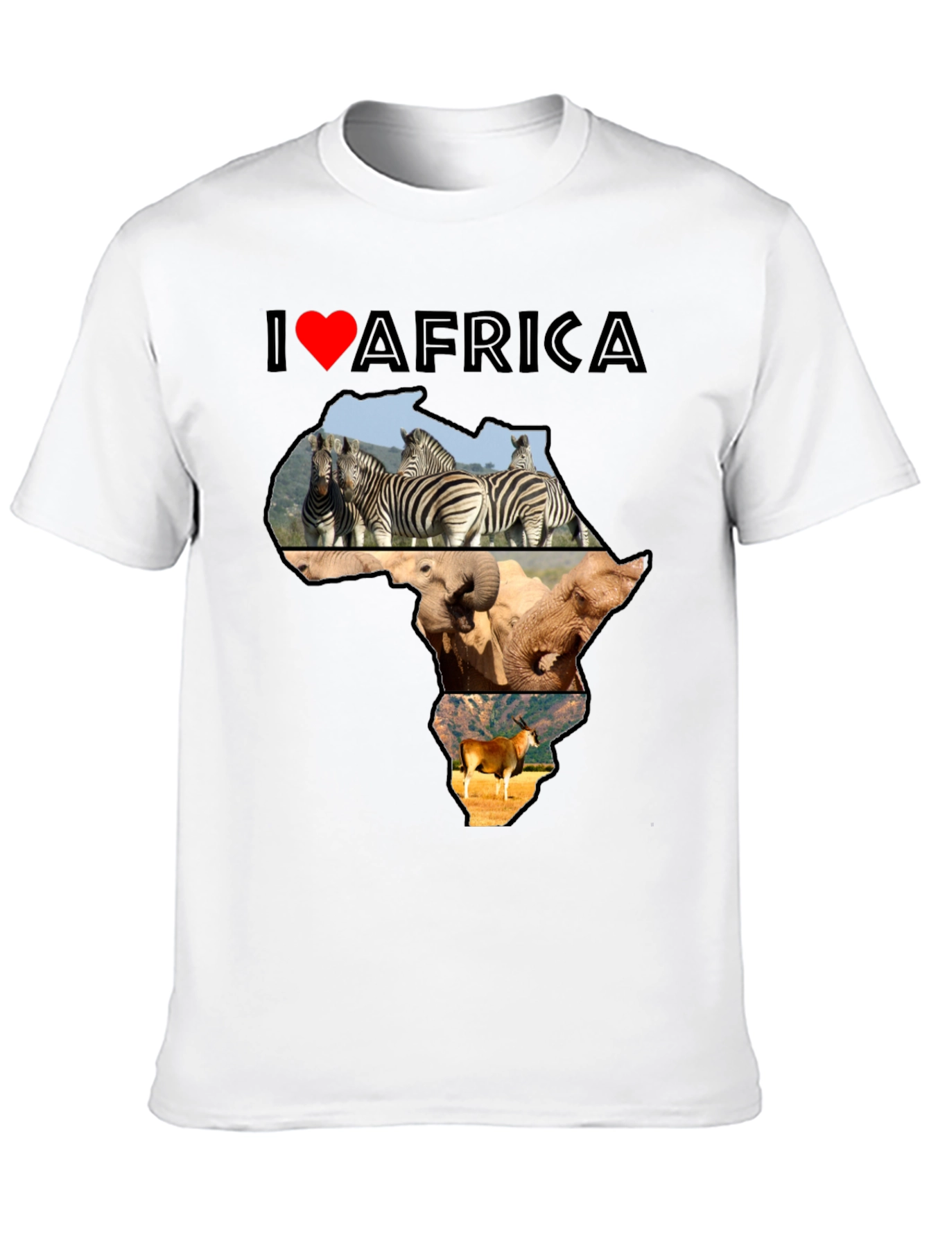 I Love Africa T-Shirt - Wildlife Continent Pride