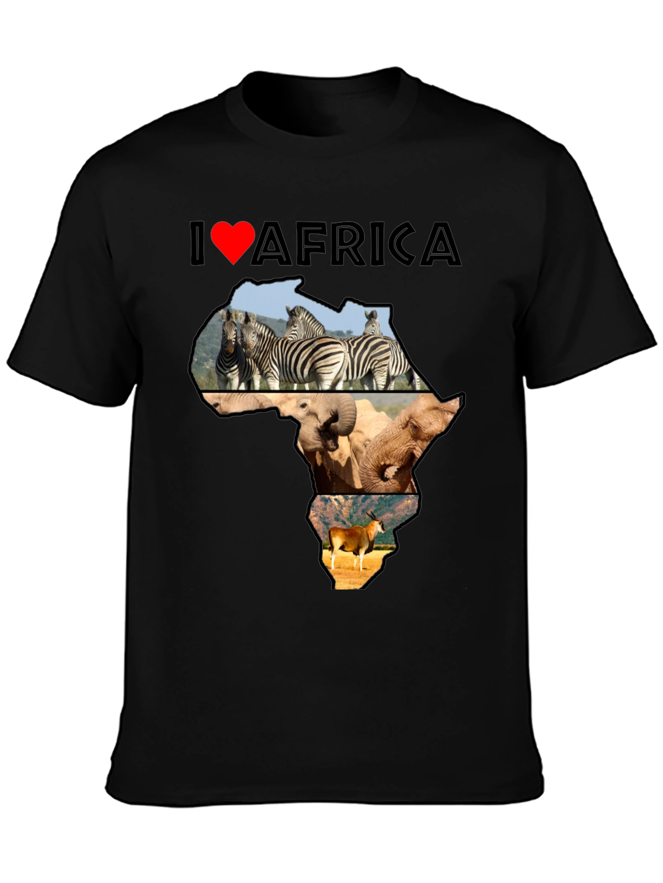 I Love Africa T-Shirt - Wildlife Continent Pride