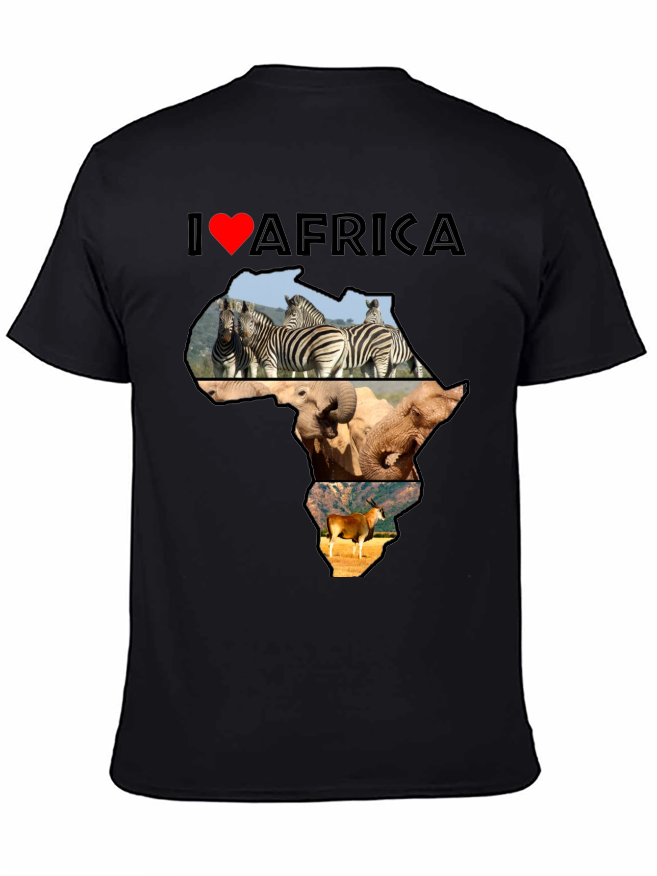 I Love Africa T-Shirt - Wildlife Continent Pride