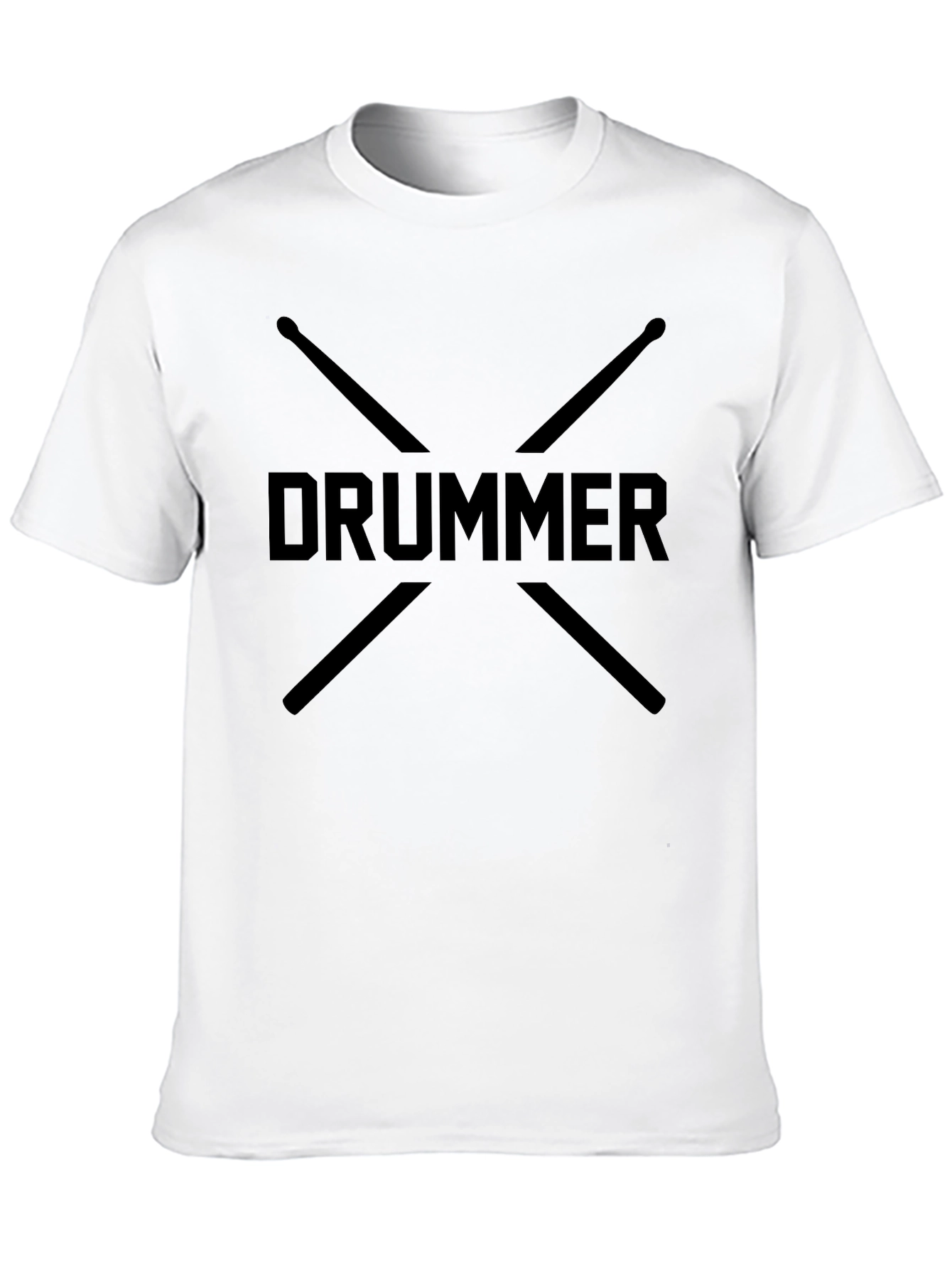 Drummer T-Shirt - Crossed Drumsticks Graphic Tee