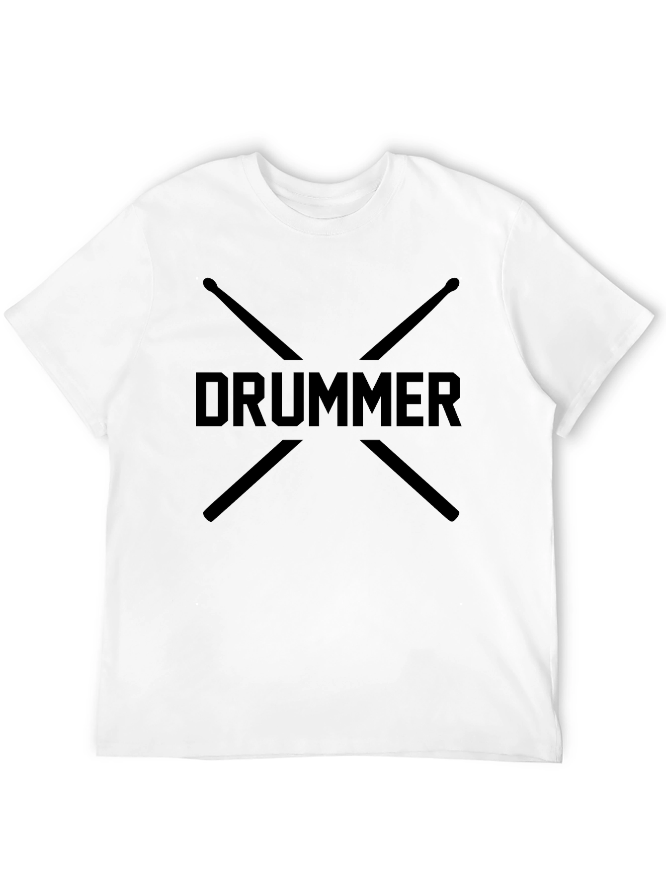 Drummer T-Shirt - Crossed Drumsticks Graphic Tee
