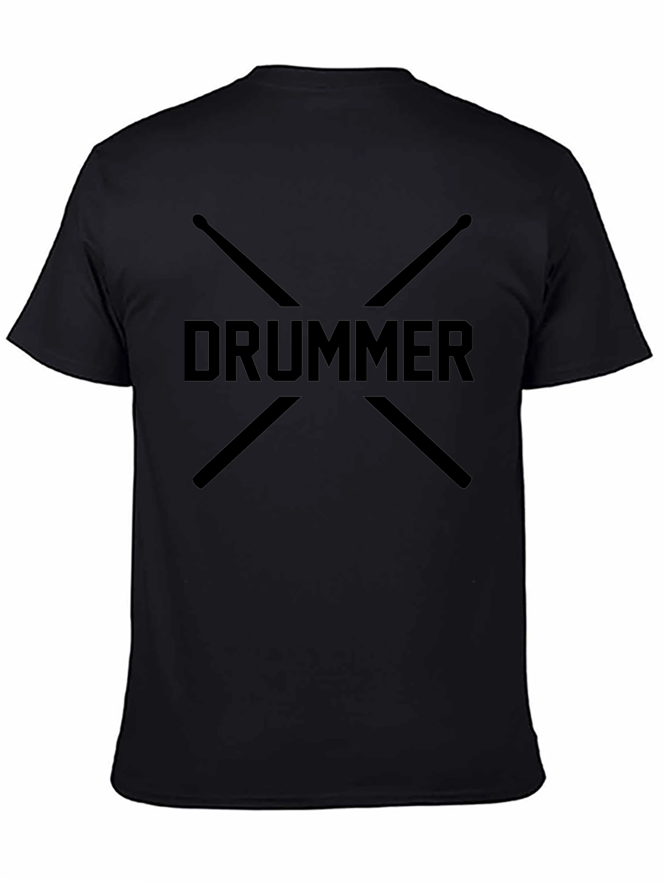 Drummer T-Shirt - Crossed Drumsticks Graphic Tee