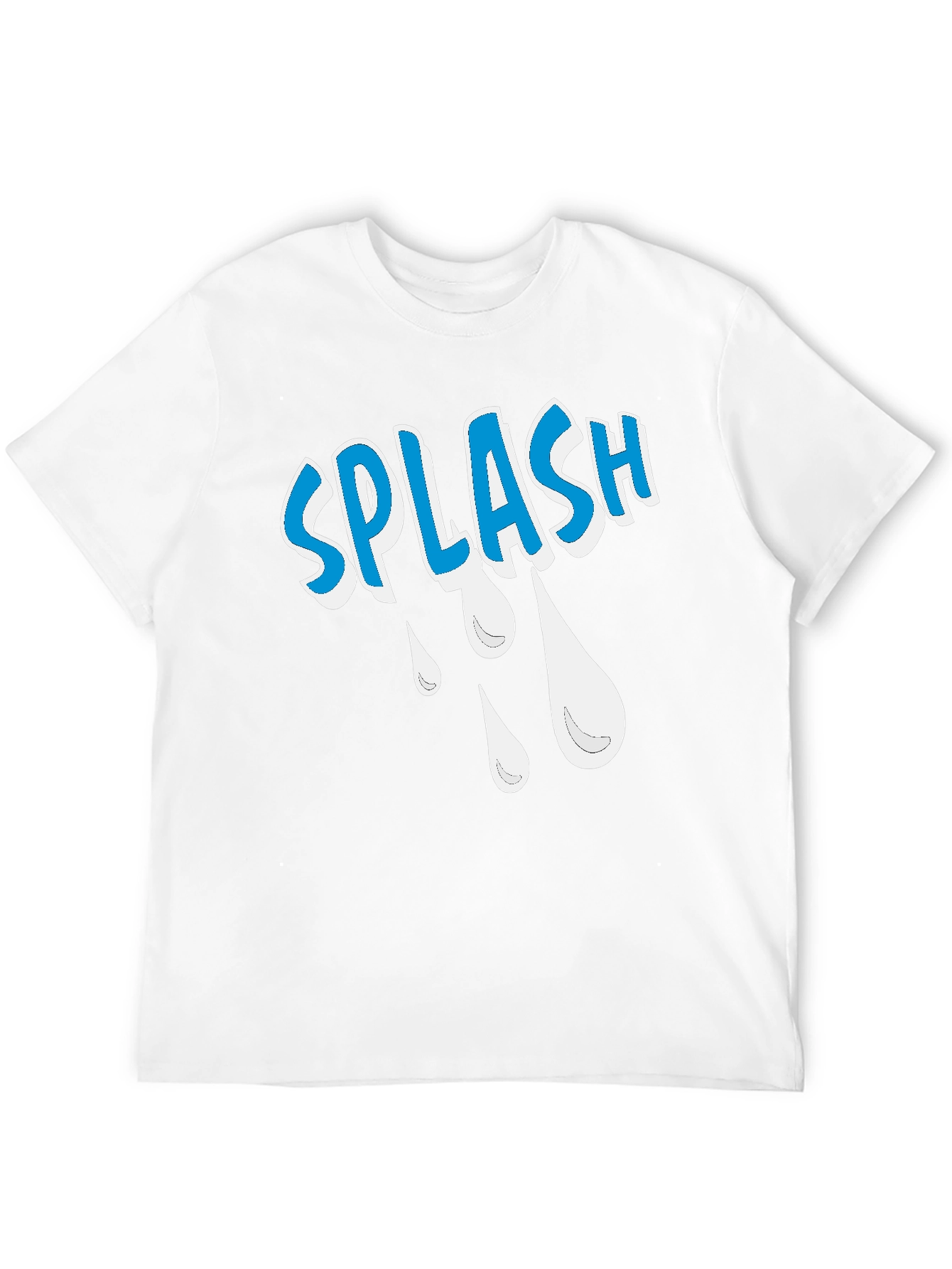 Splash Graphic Tee - Cool Design Black Cotton T-Shirt