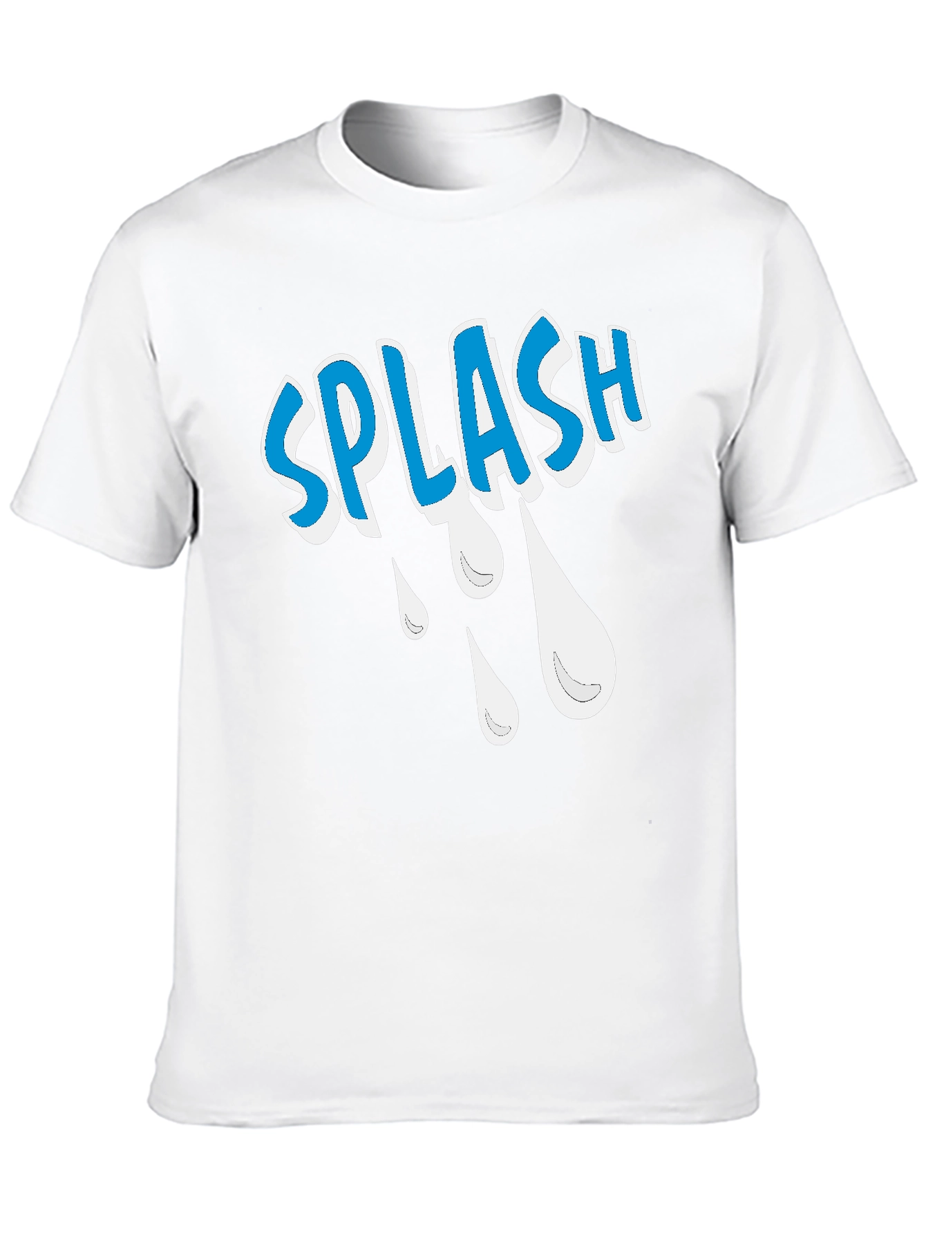 Splash Graphic Tee - Cool Design Black Cotton T-Shirt