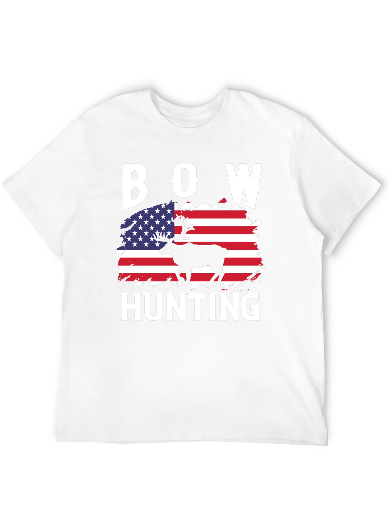 Bow Hunting American Flag T-Shirt