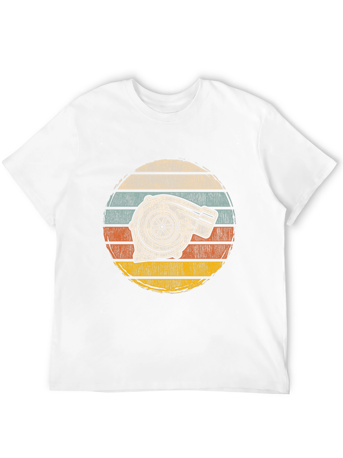 Turbocharged Sunset Tee - Retro Automotive Style