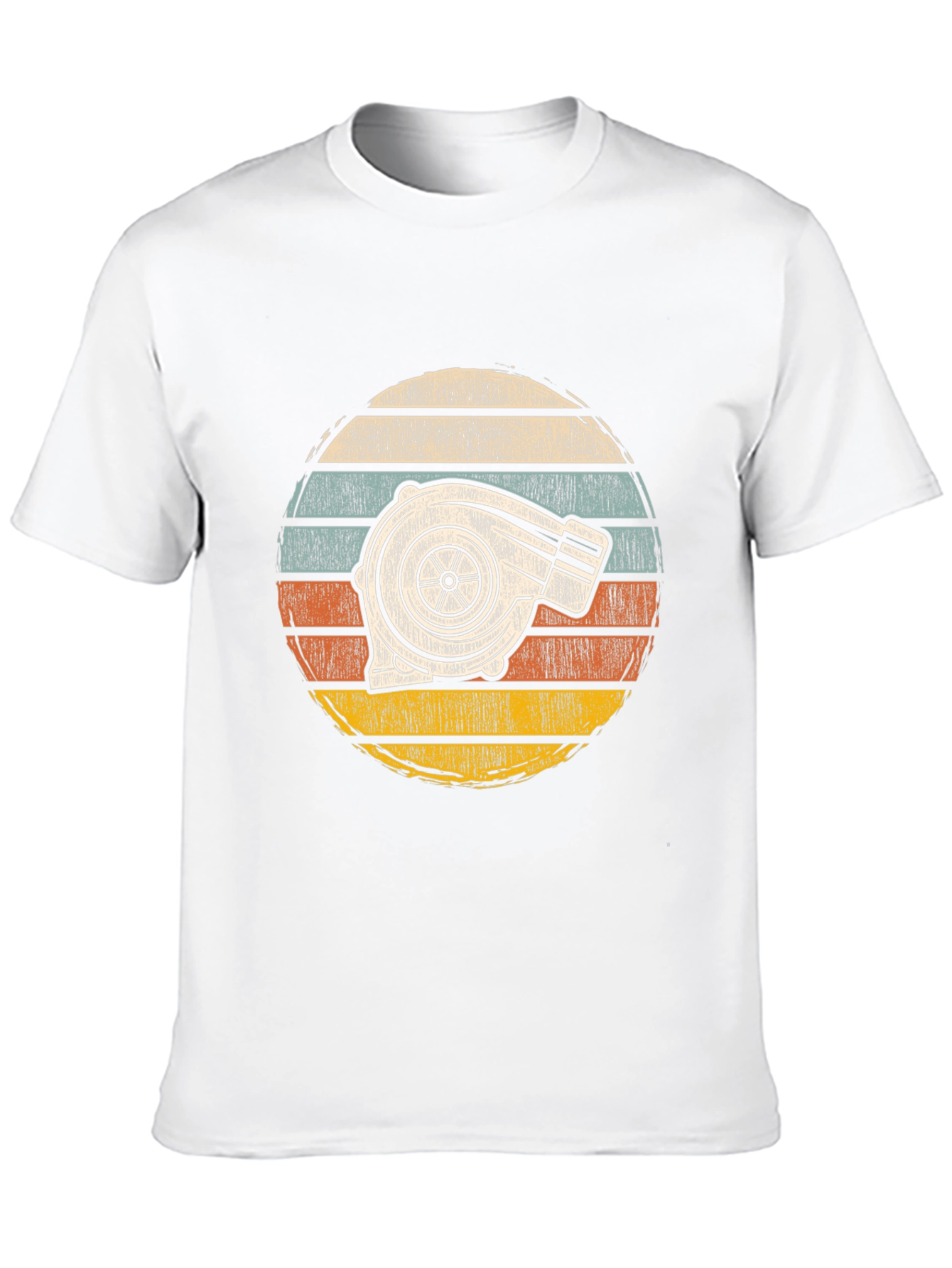 Turbocharged Sunset Tee - Retro Automotive Style