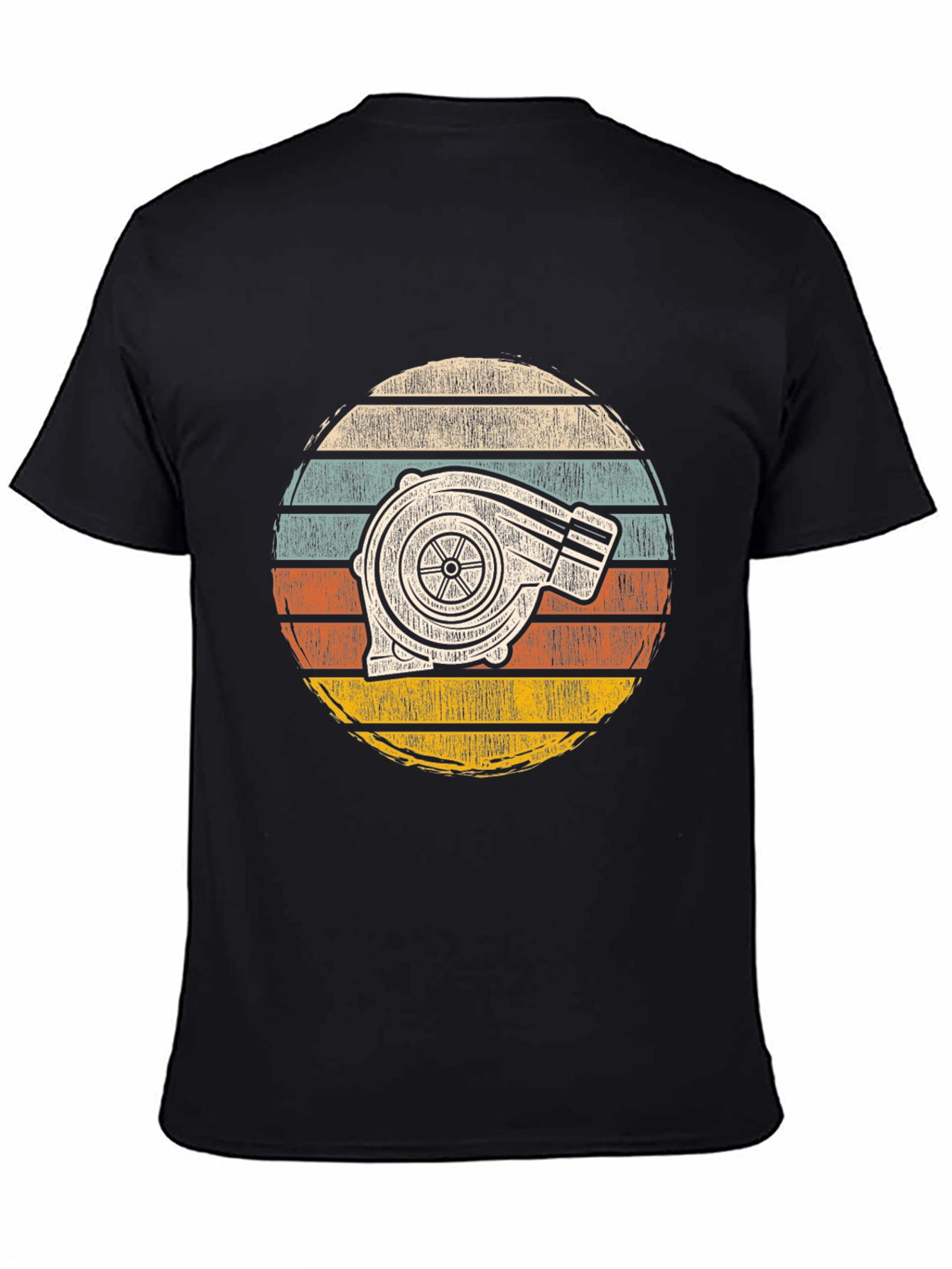 Turbocharged Sunset Tee - Retro Automotive Style