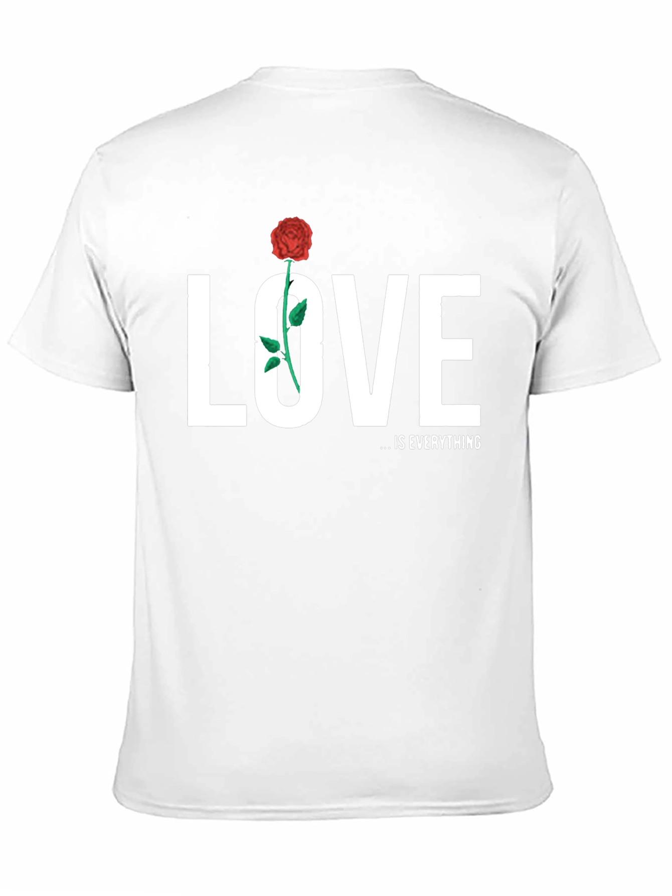 Love is Everything Rose Graphic Tee - Black