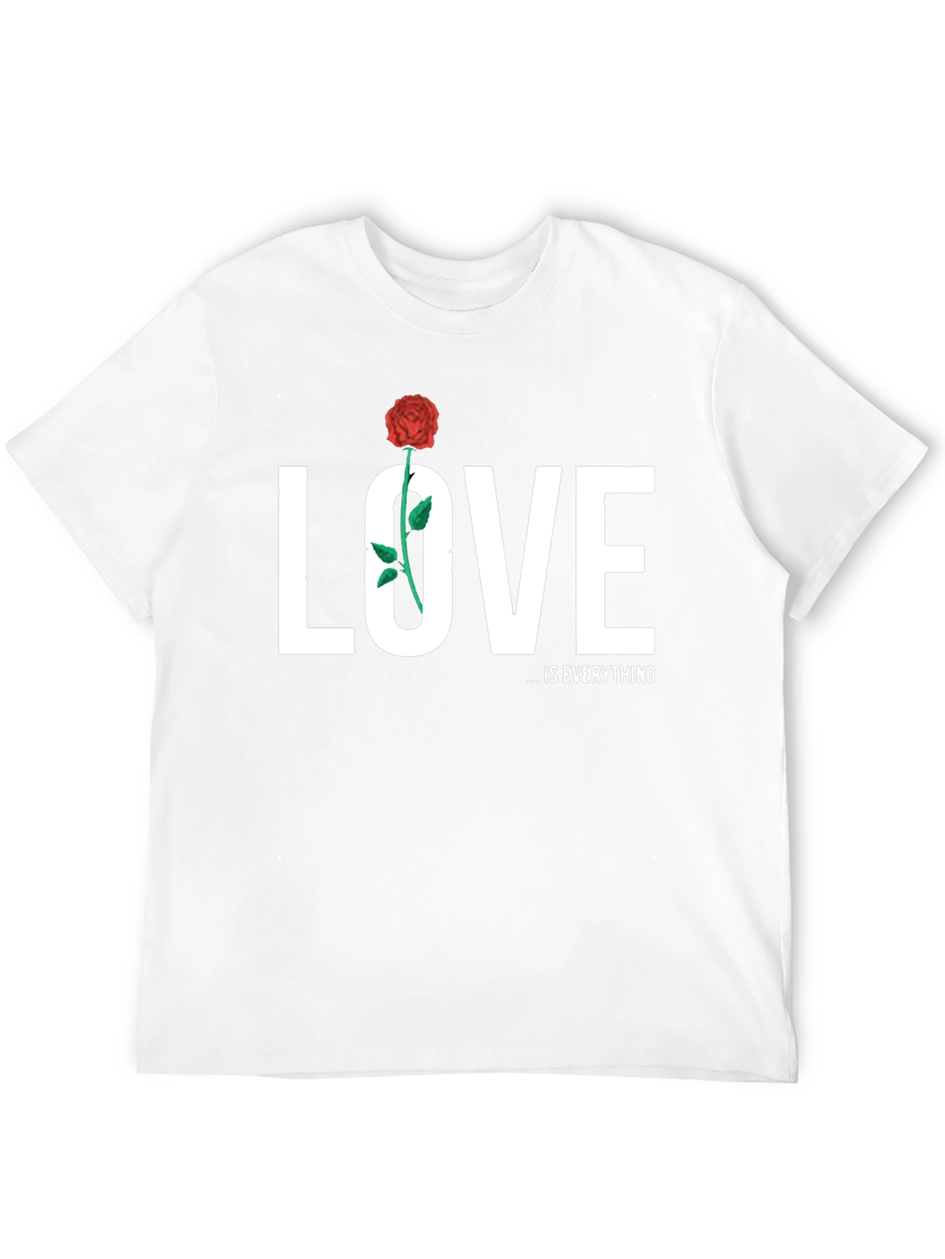 Love is Everything Rose Graphic Tee - Black