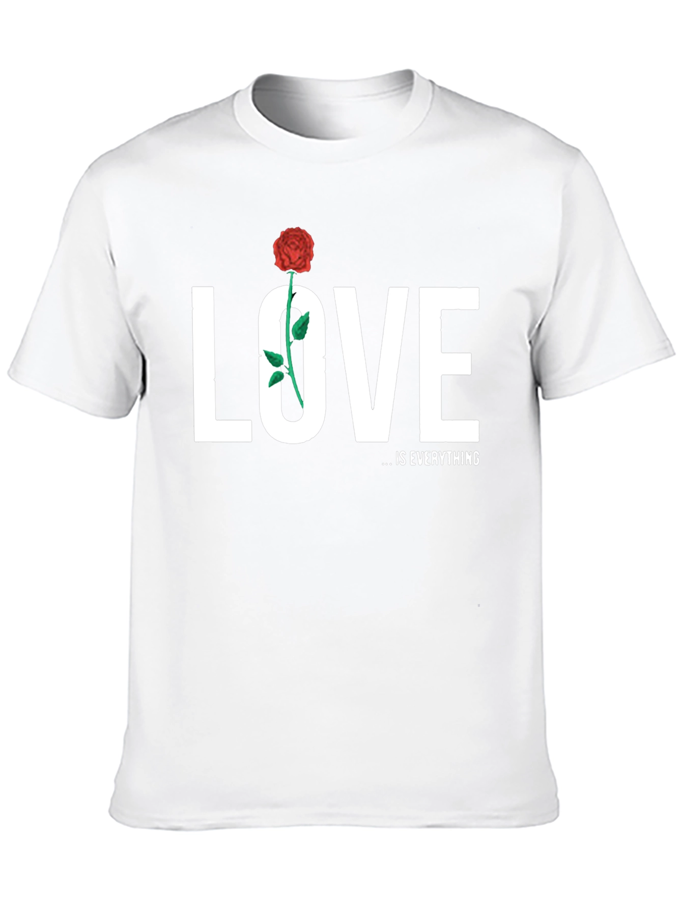 Love is Everything Rose Graphic Tee - Black
