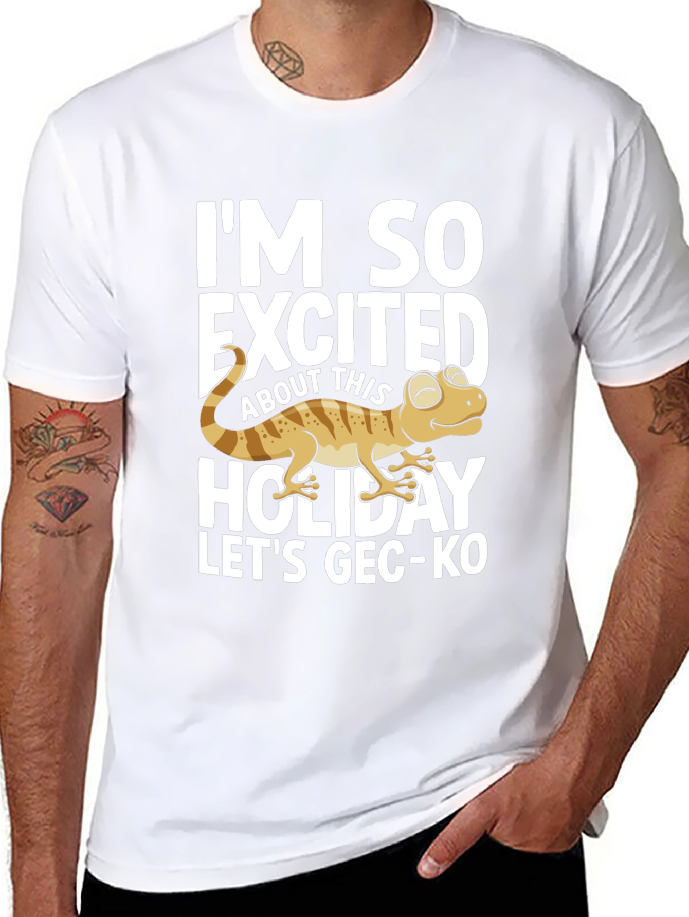 Funny Gecko Holiday T-Shirt