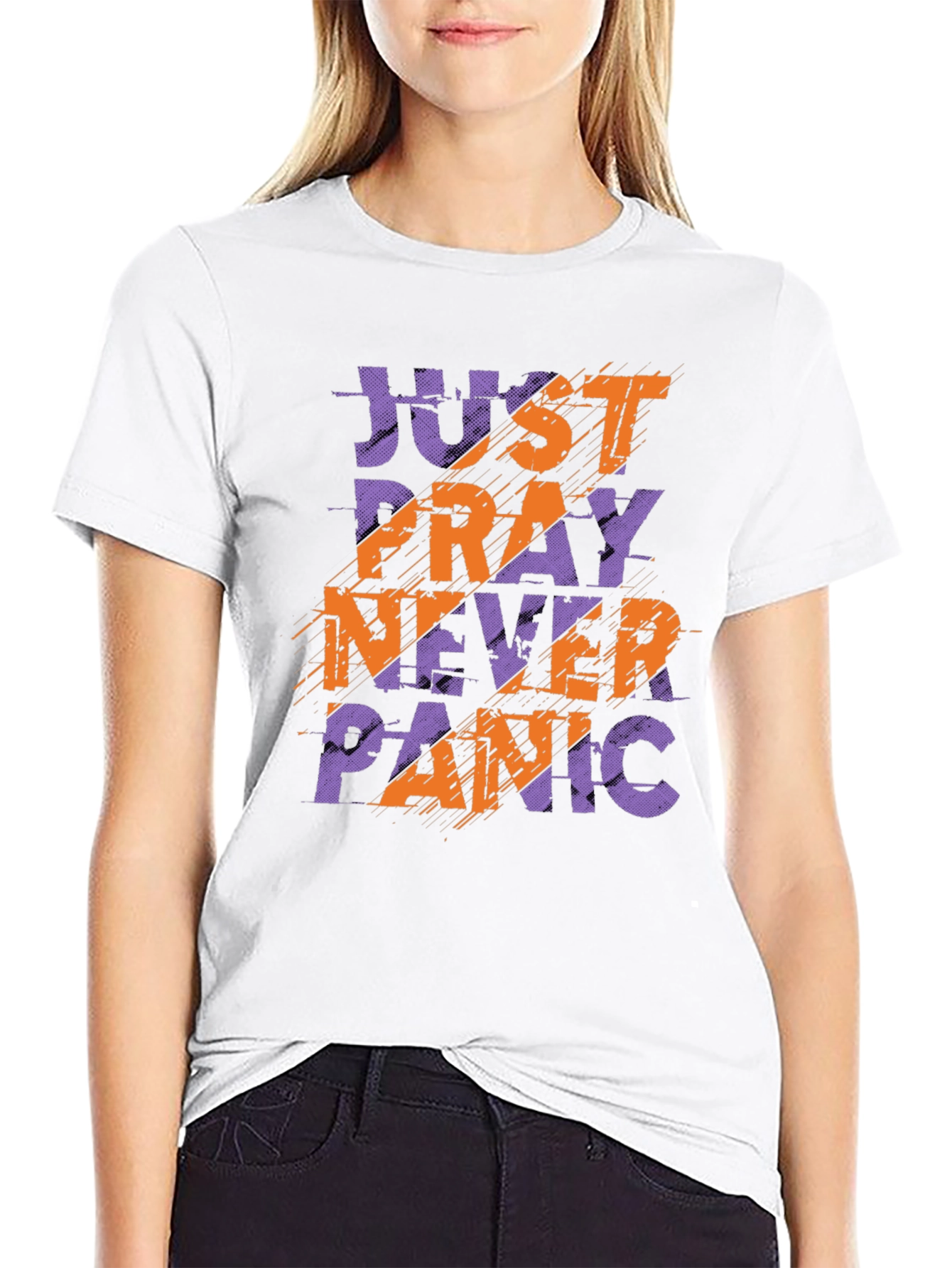 Just Pray T-Shirt - Never Panic Graphic Tee