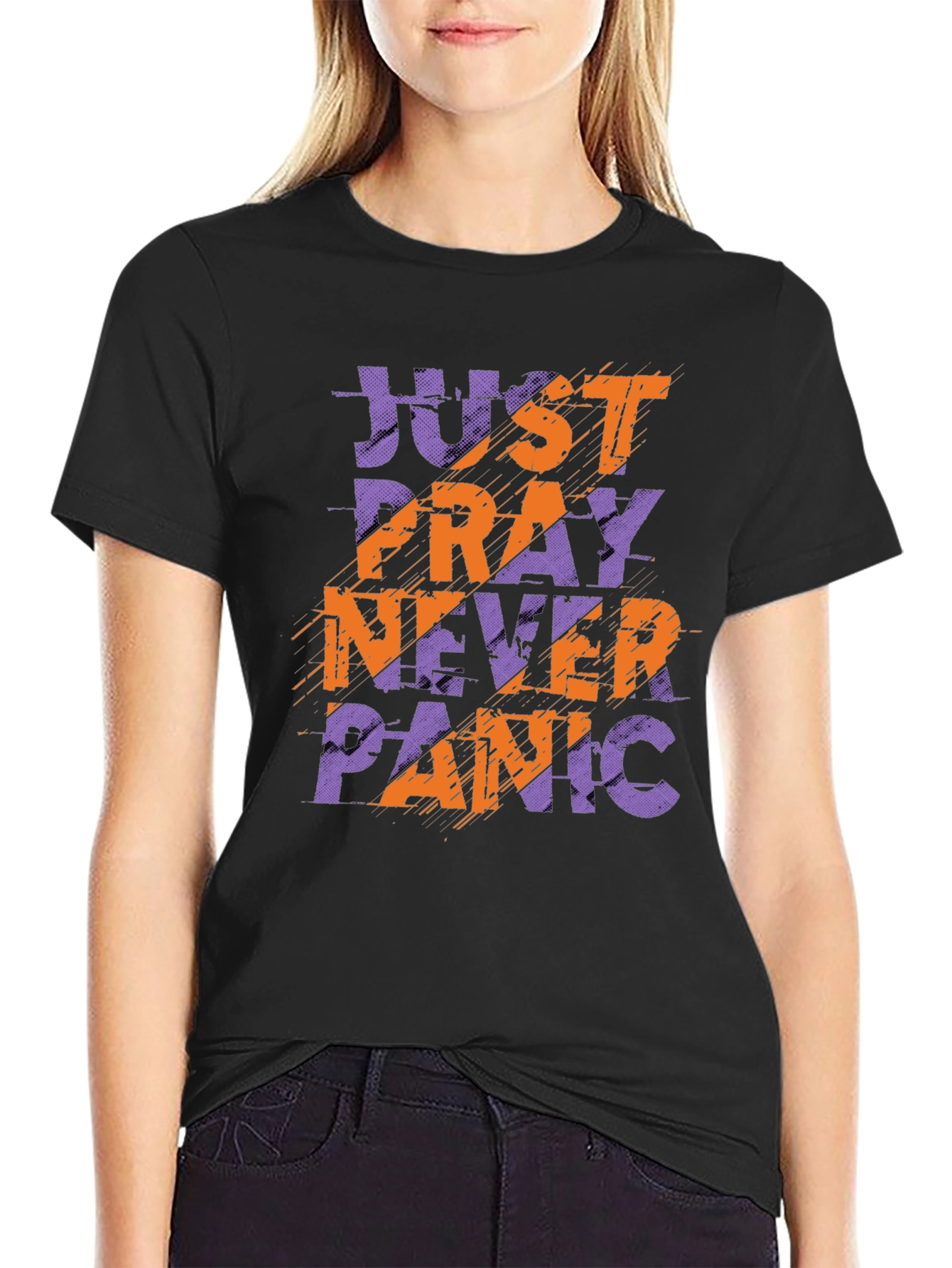 Just Pray T-Shirt - Never Panic Graphic Tee