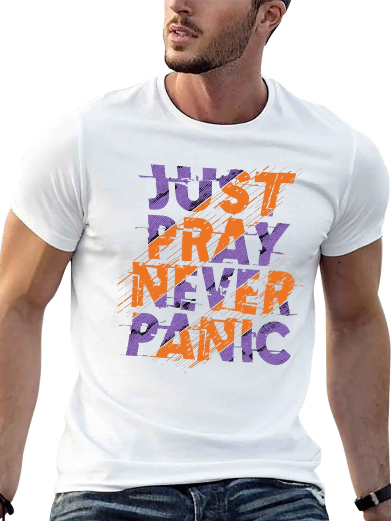 Just Pray T-Shirt - Never Panic Graphic Tee