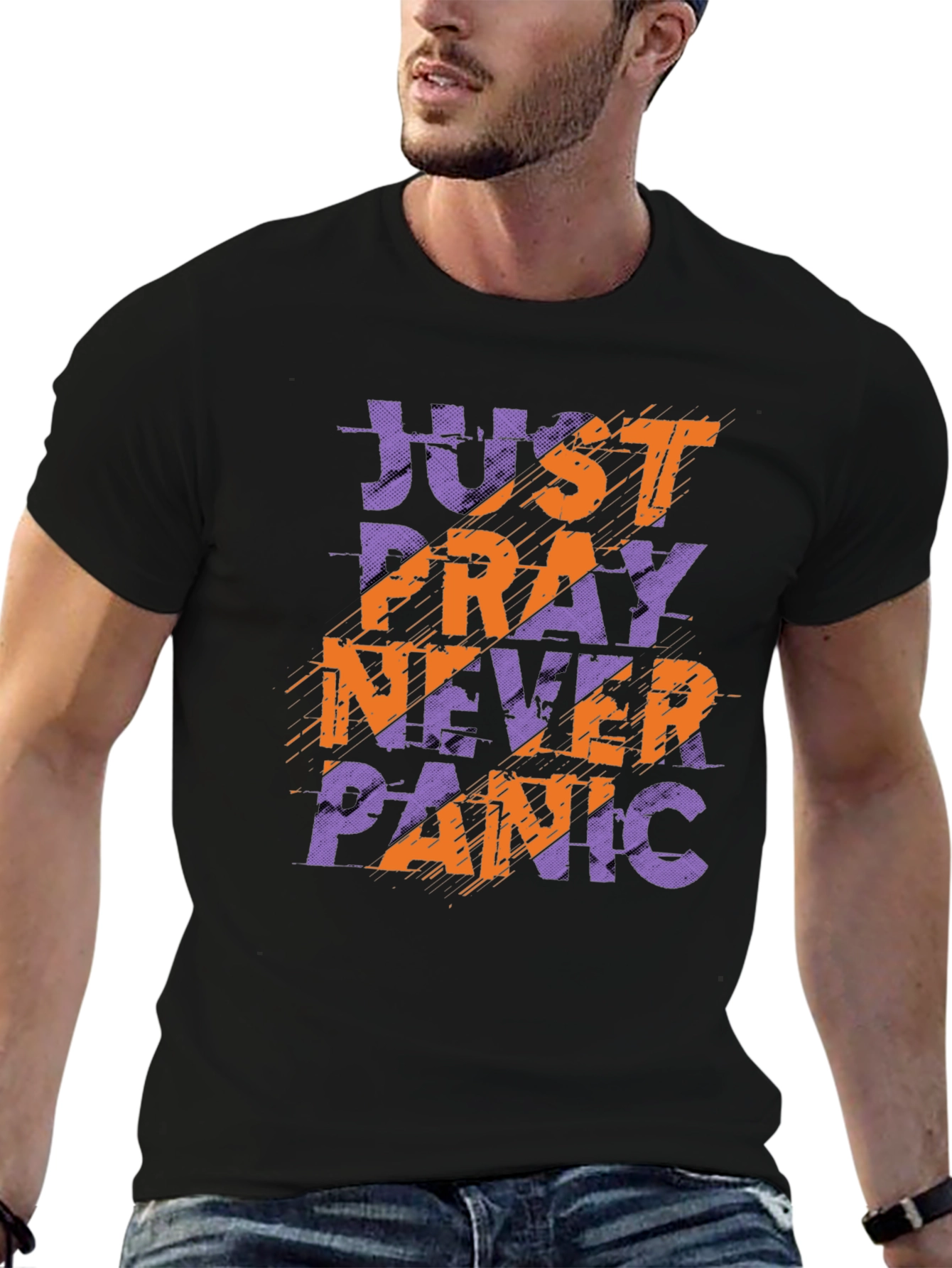 Just Pray T-Shirt - Never Panic Graphic Tee