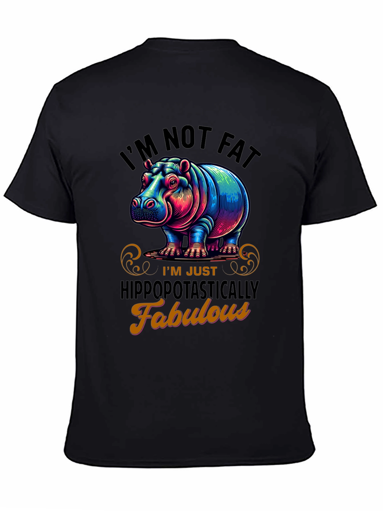 Hippo Fabulous Graphic Tee - Trendy Unisex T-Shirt