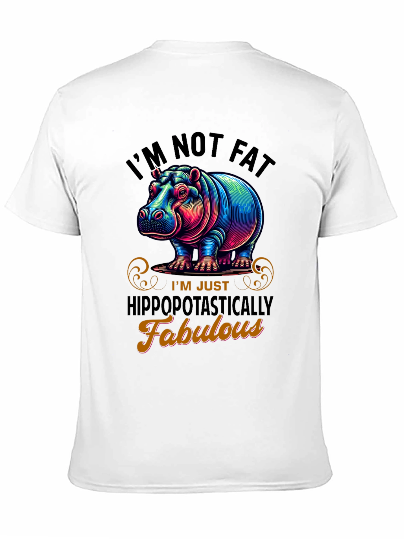 Hippo Fabulous Graphic Tee - Trendy Unisex T-Shirt