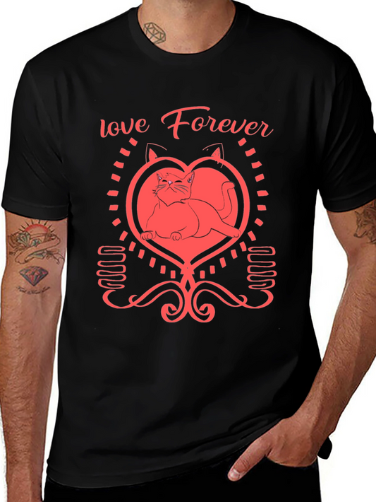Love Forever Cat Graphic Tee