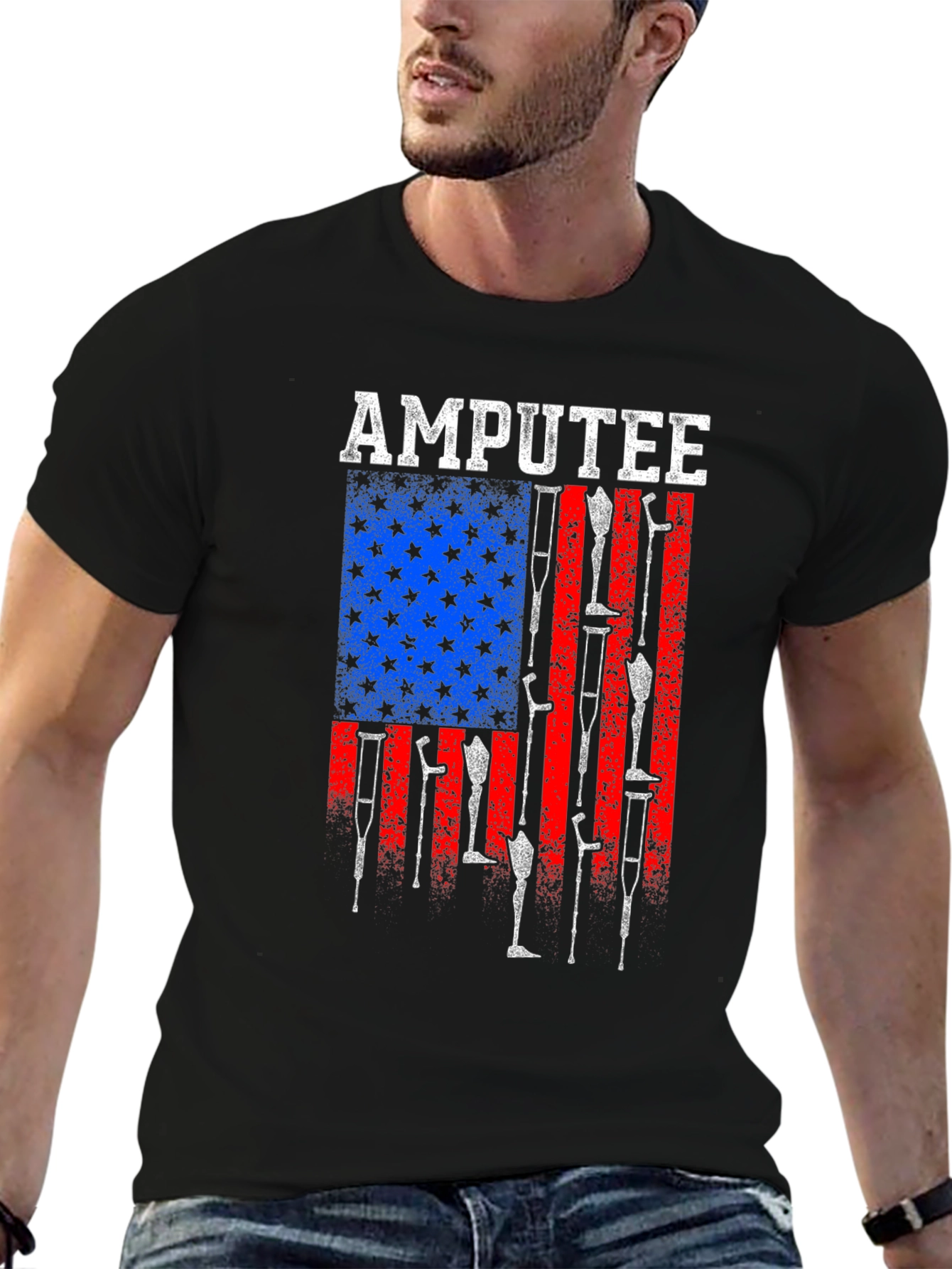 Amputee American Flag Graphic Tee
