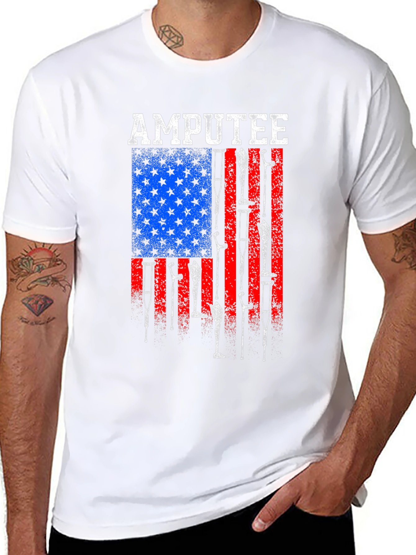 Amputee American Flag Graphic Tee