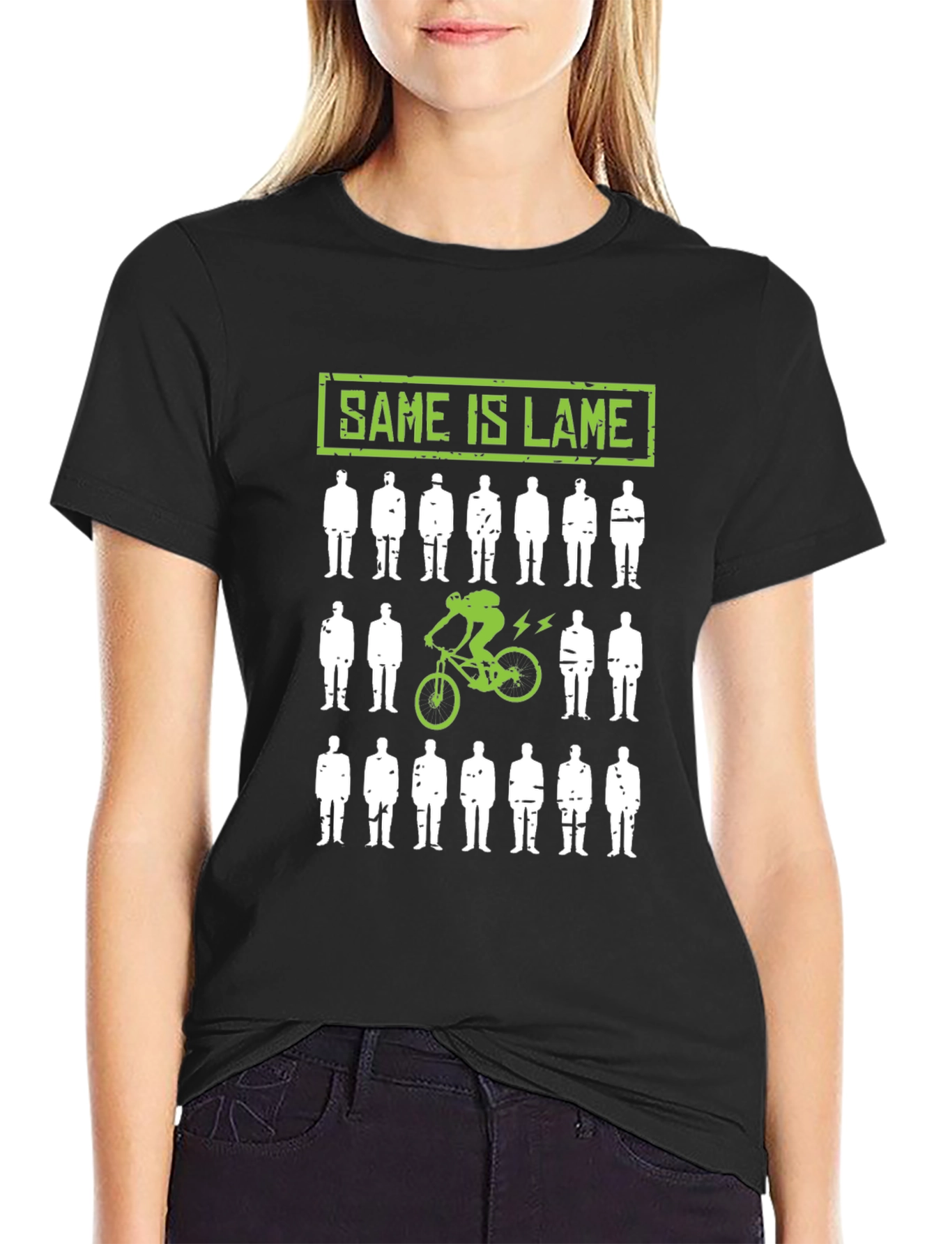 Same is Lame Mountain Biker Graphic T-Shirt