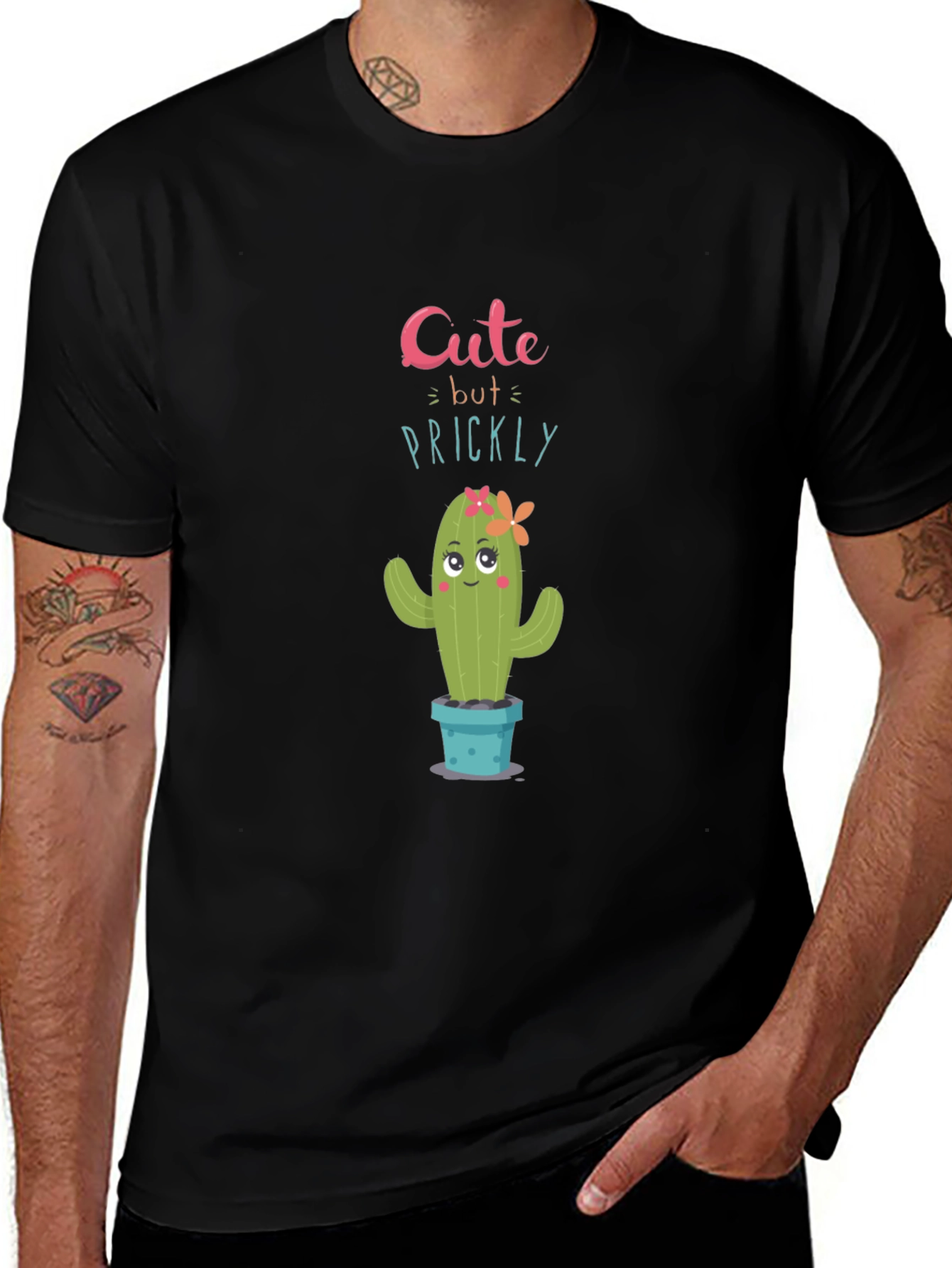 Cute But Prickly Cactus Graphic T-Shirt