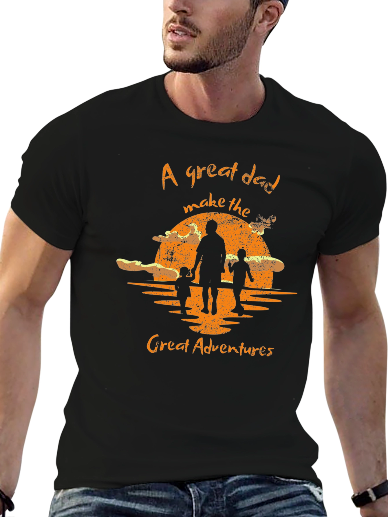 Great Dad Adventures Graphic Tee - Black