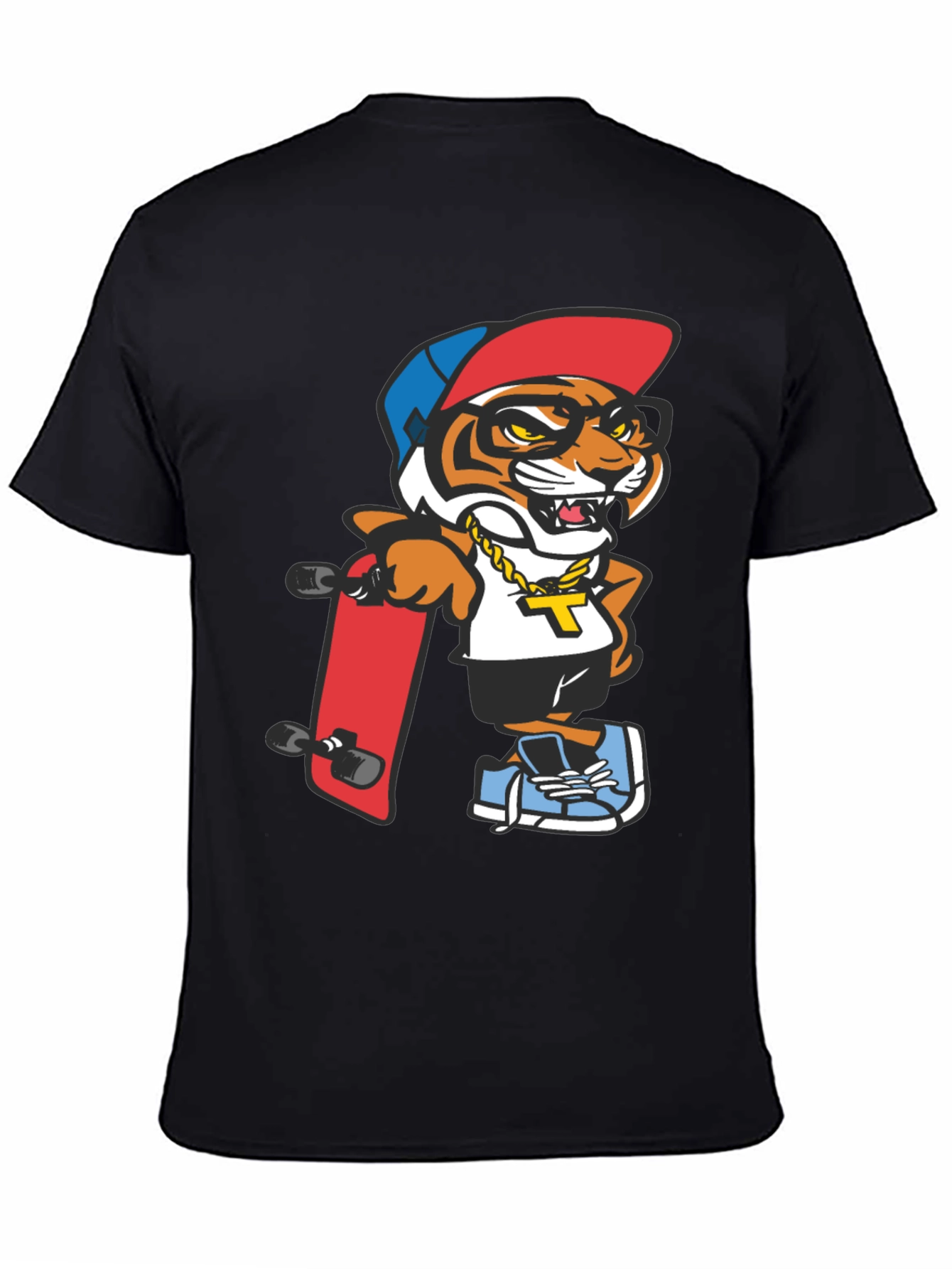 Cool Tiger Graphic Tee - Black T-Shirt
