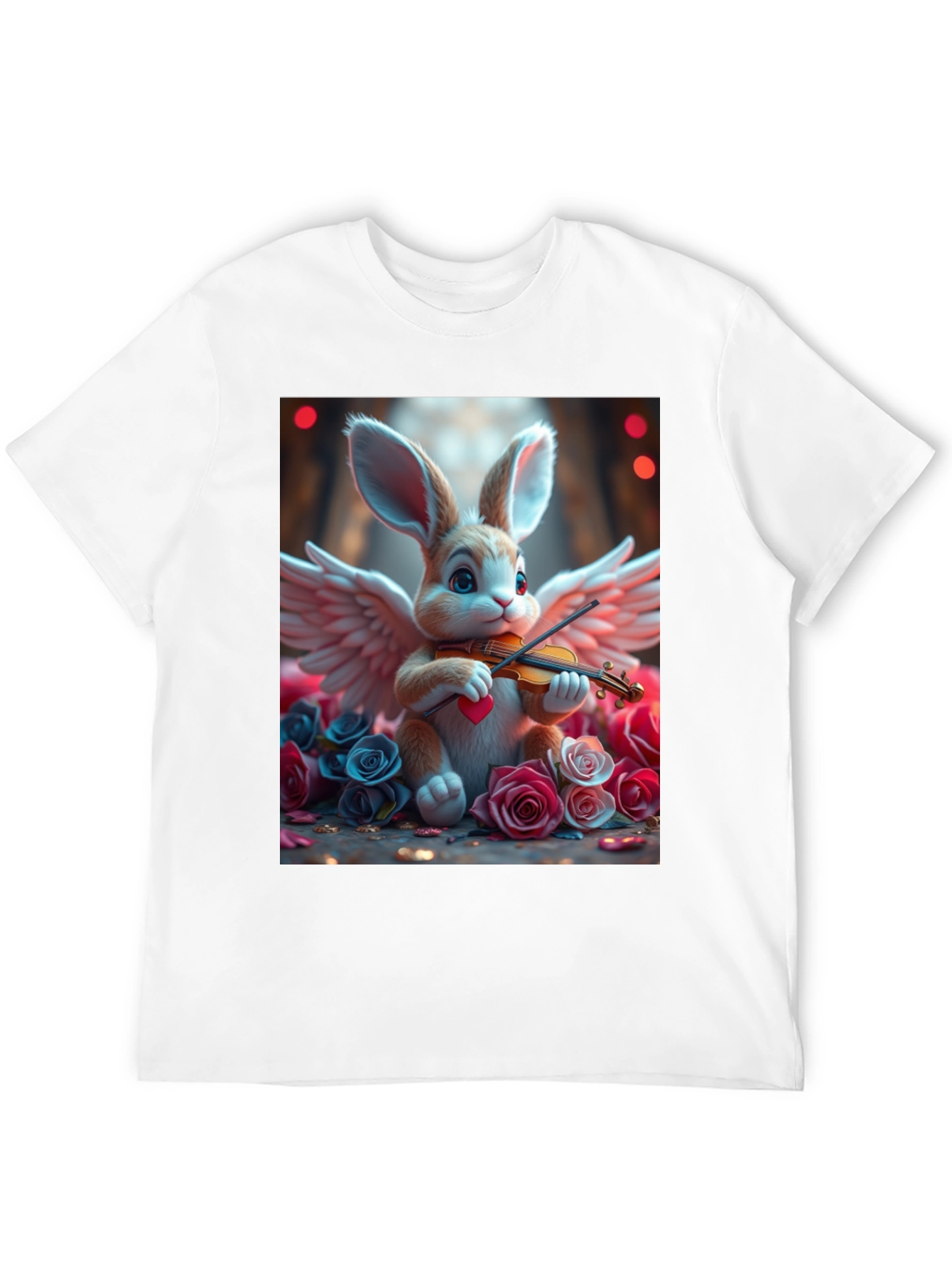 Bunny Angel Playing Violin T-Shirt
