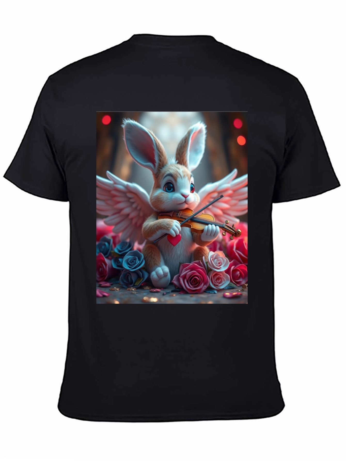Bunny Angel Playing Violin T-Shirt