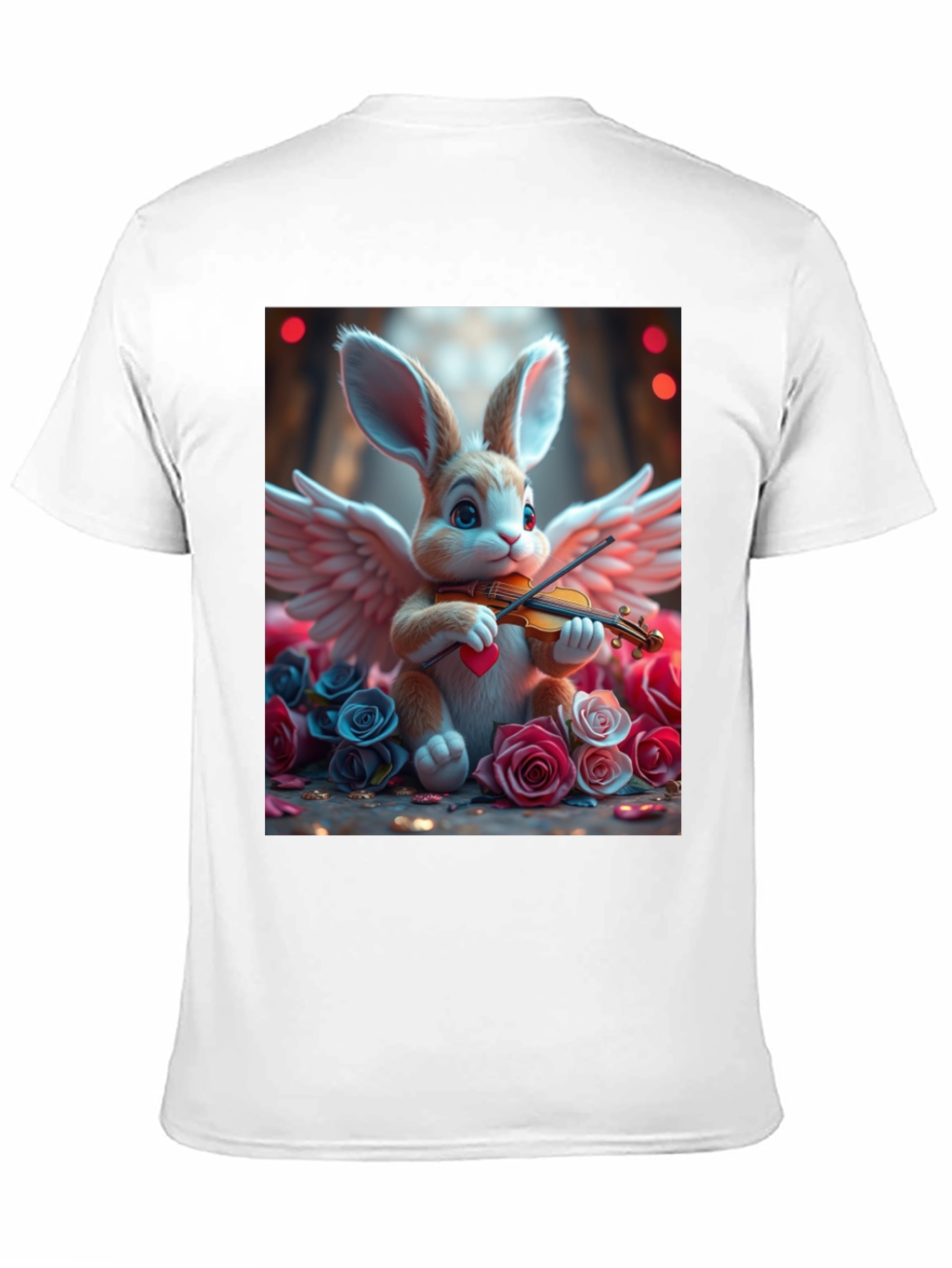 Bunny Angel Playing Violin T-Shirt