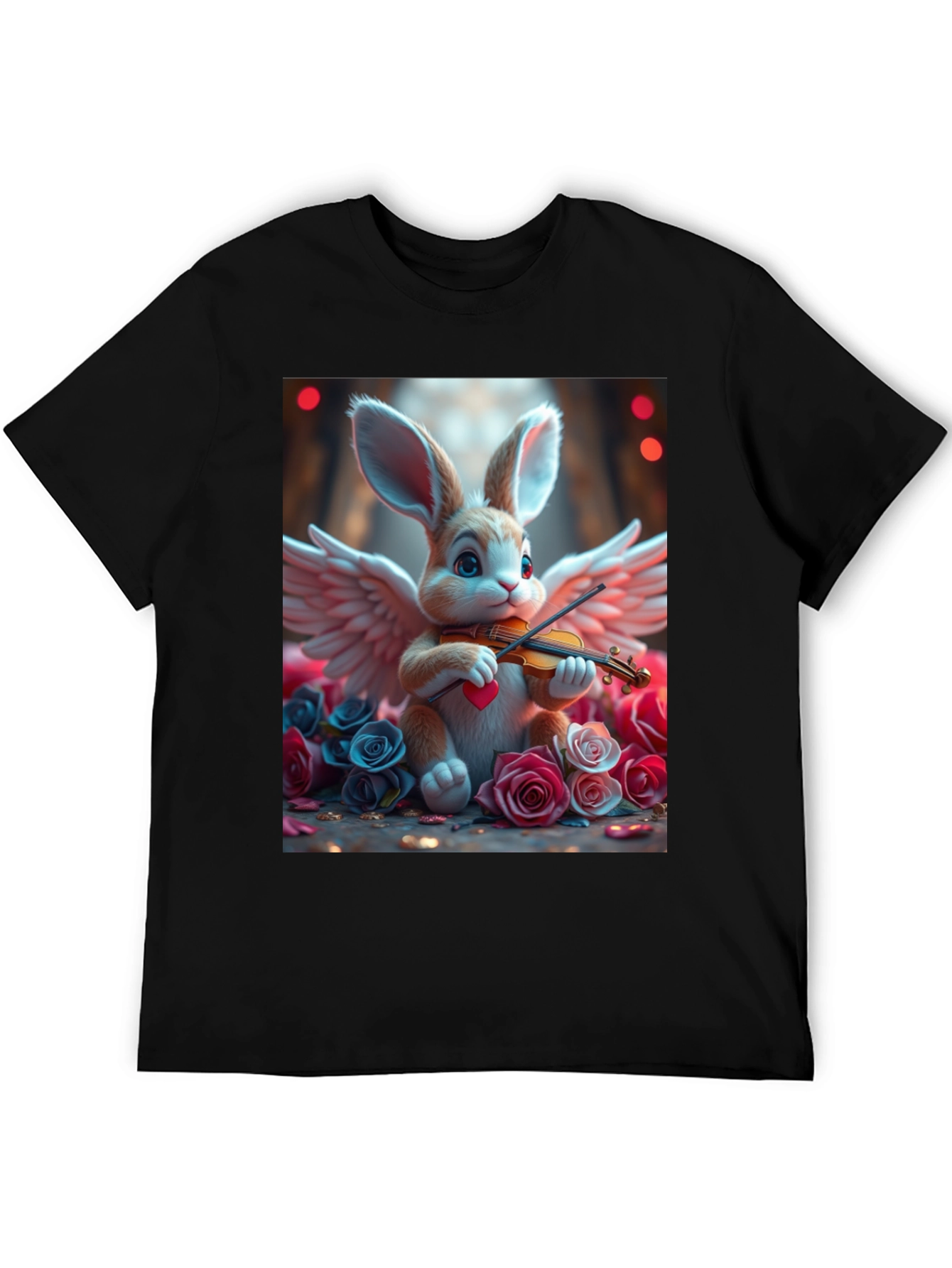 Bunny Angel Playing Violin T-Shirt