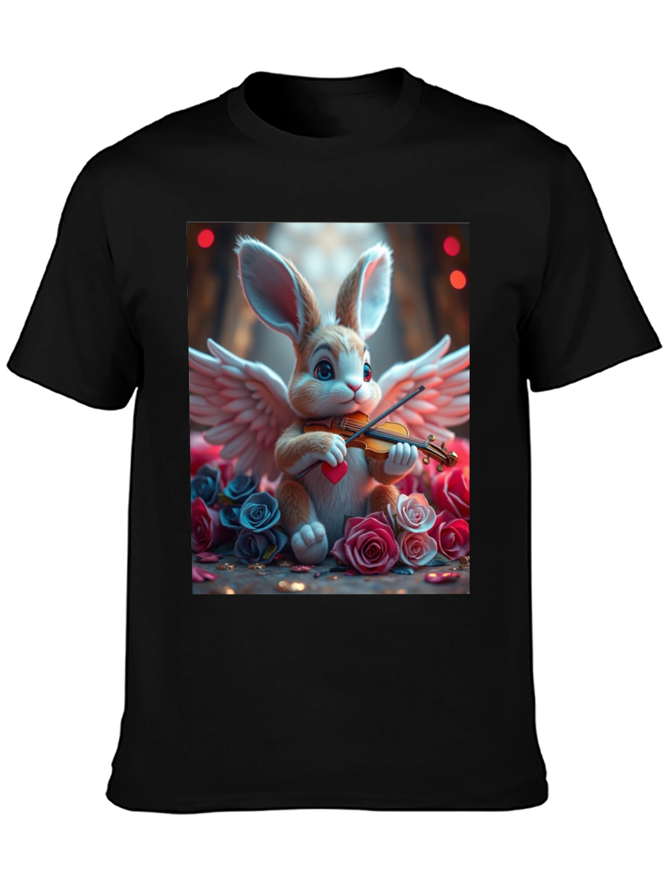 Bunny Angel Playing Violin T-Shirt