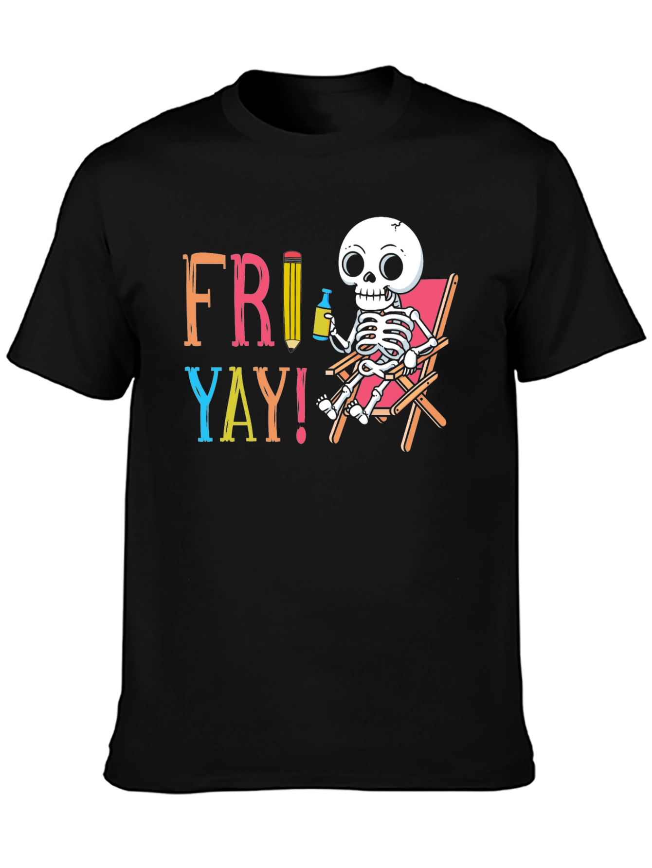 Fri-Yay Skeleton Graphic T-Shirt